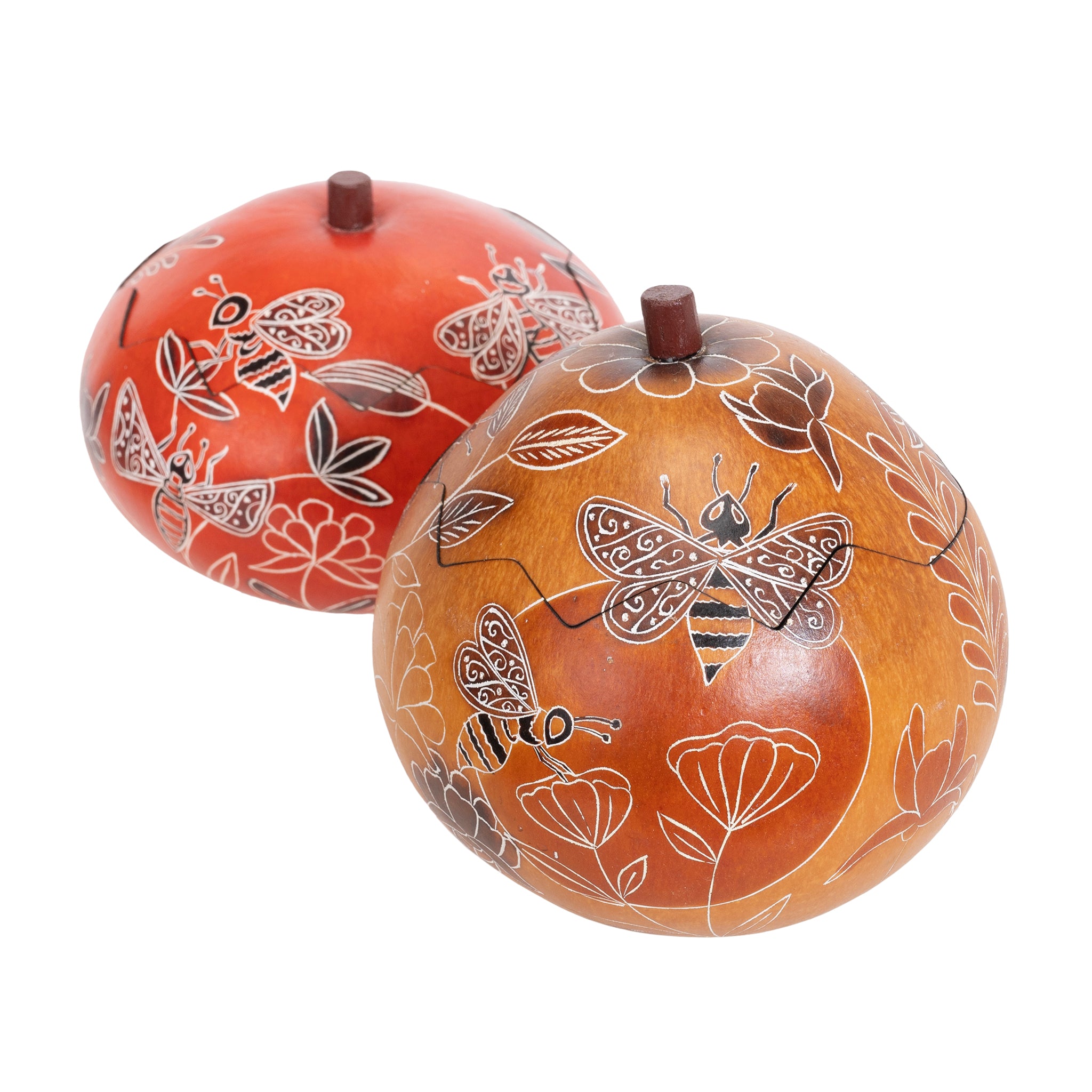 Bees & Wild Flowers - Medium Gourd Box