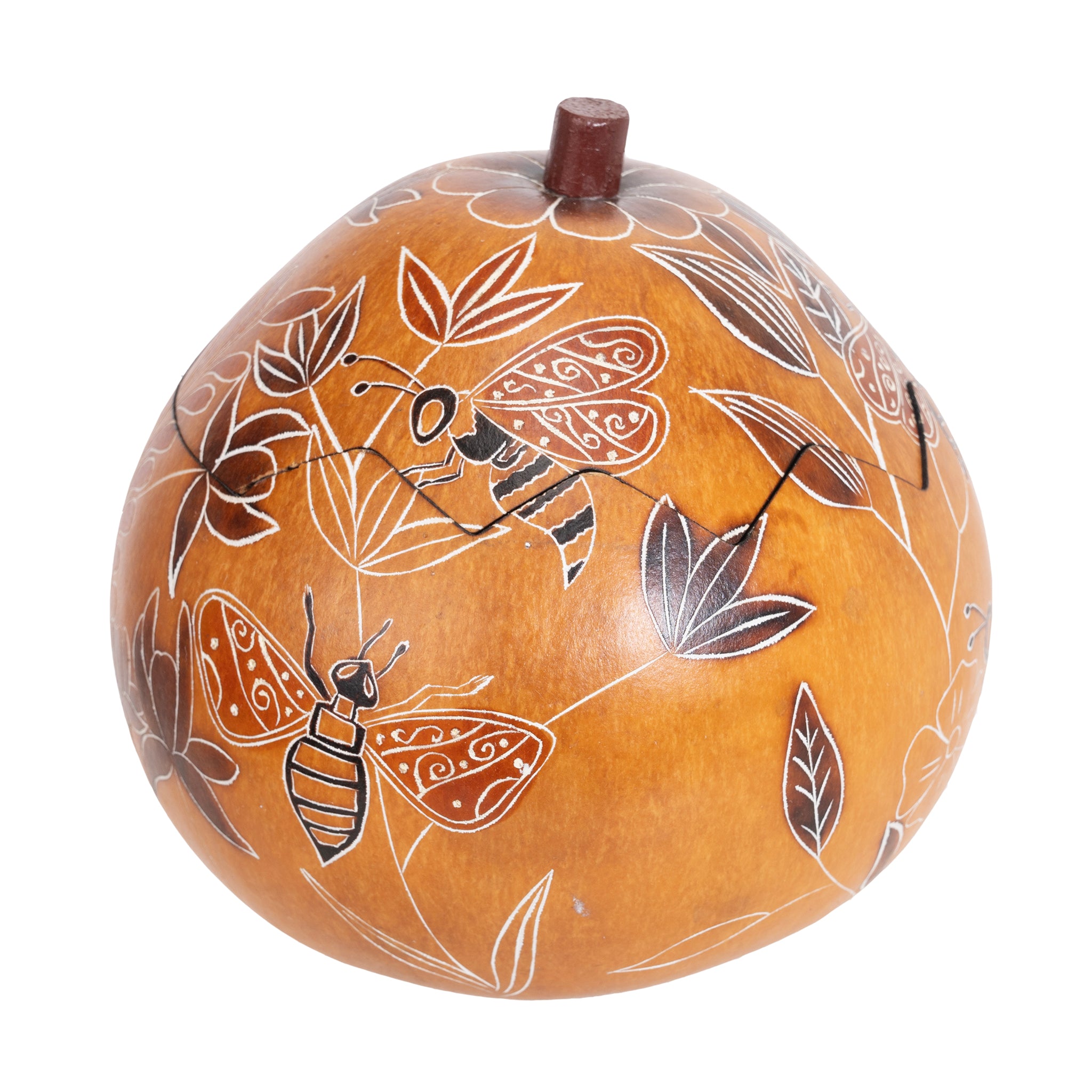 Bees & Wild Flowers - Medium Gourd Box
