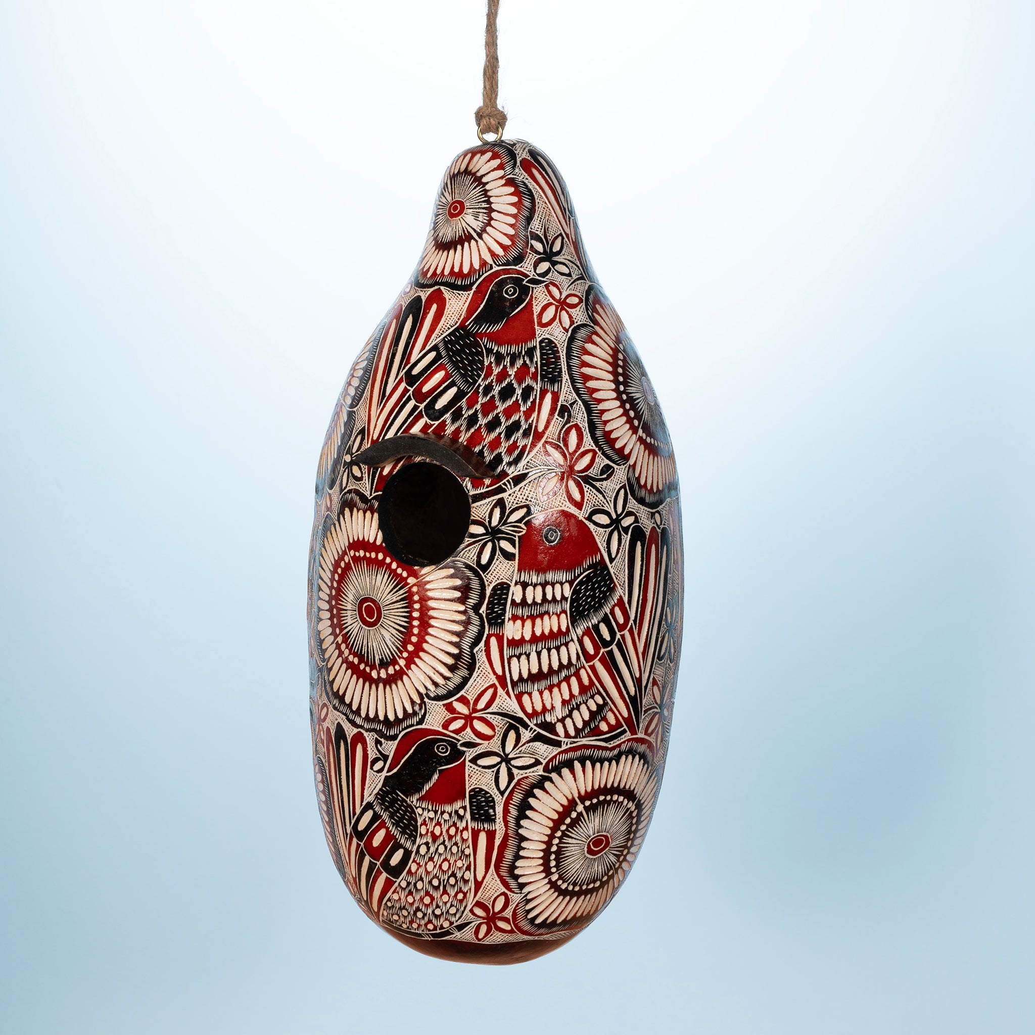 Lace Birds - Gourd Birdhouse