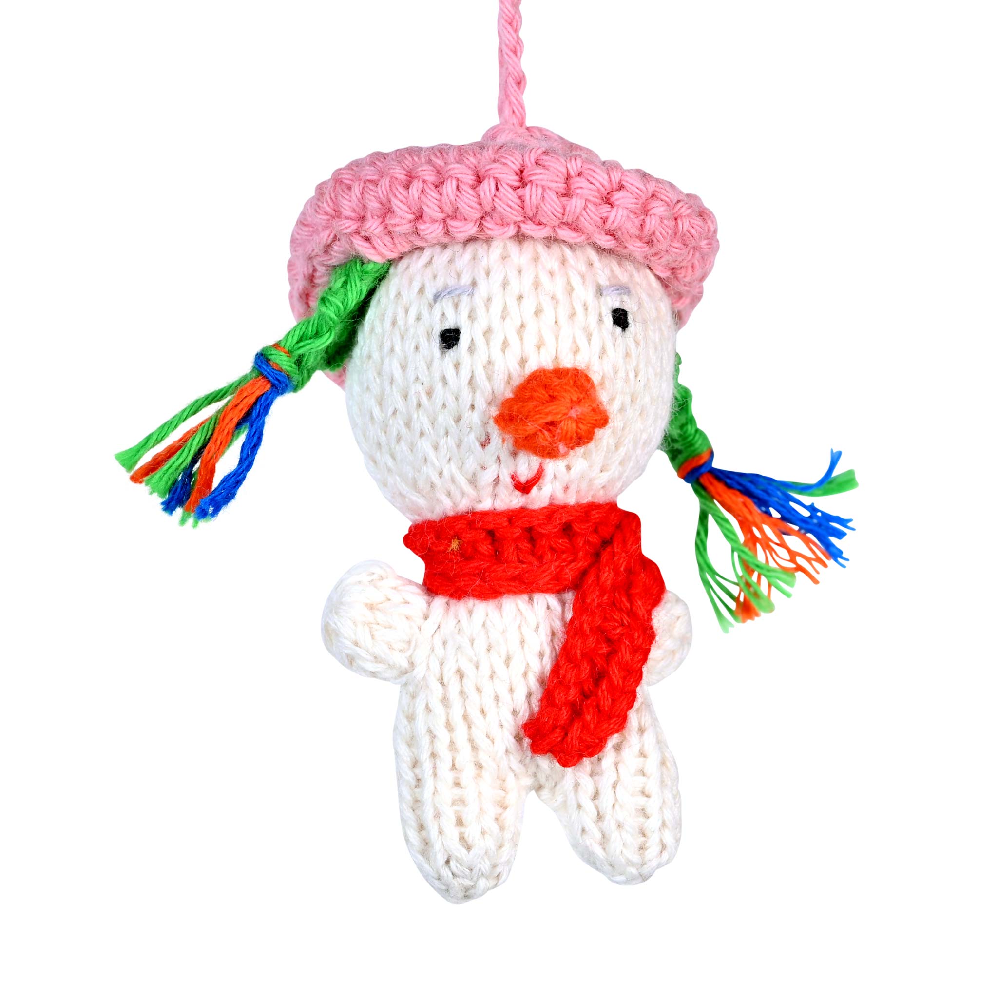 Snowman - Knit Organic Cotton Ornament