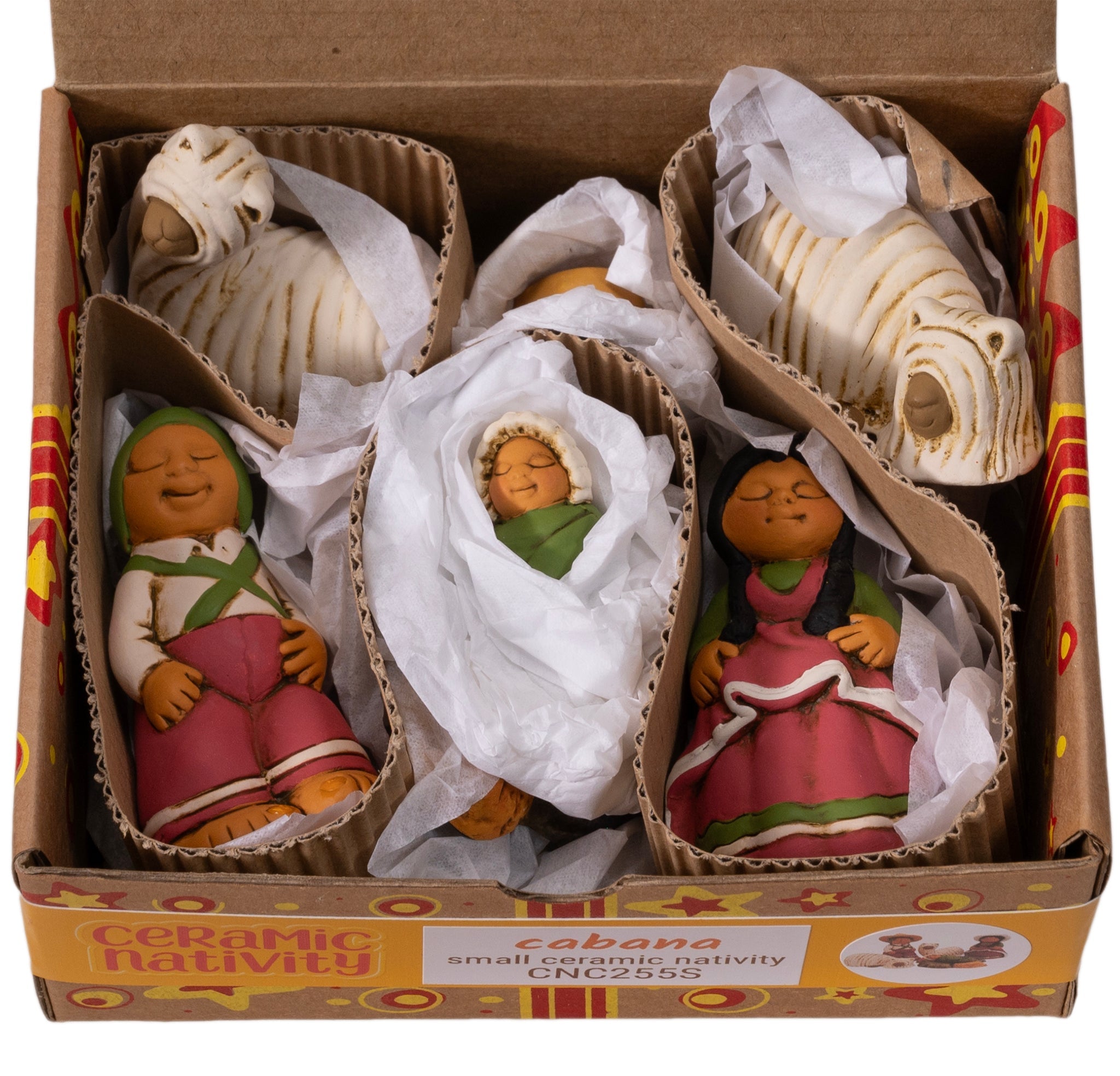 Nativity & Alpacas - Set of 5, 2.25" H