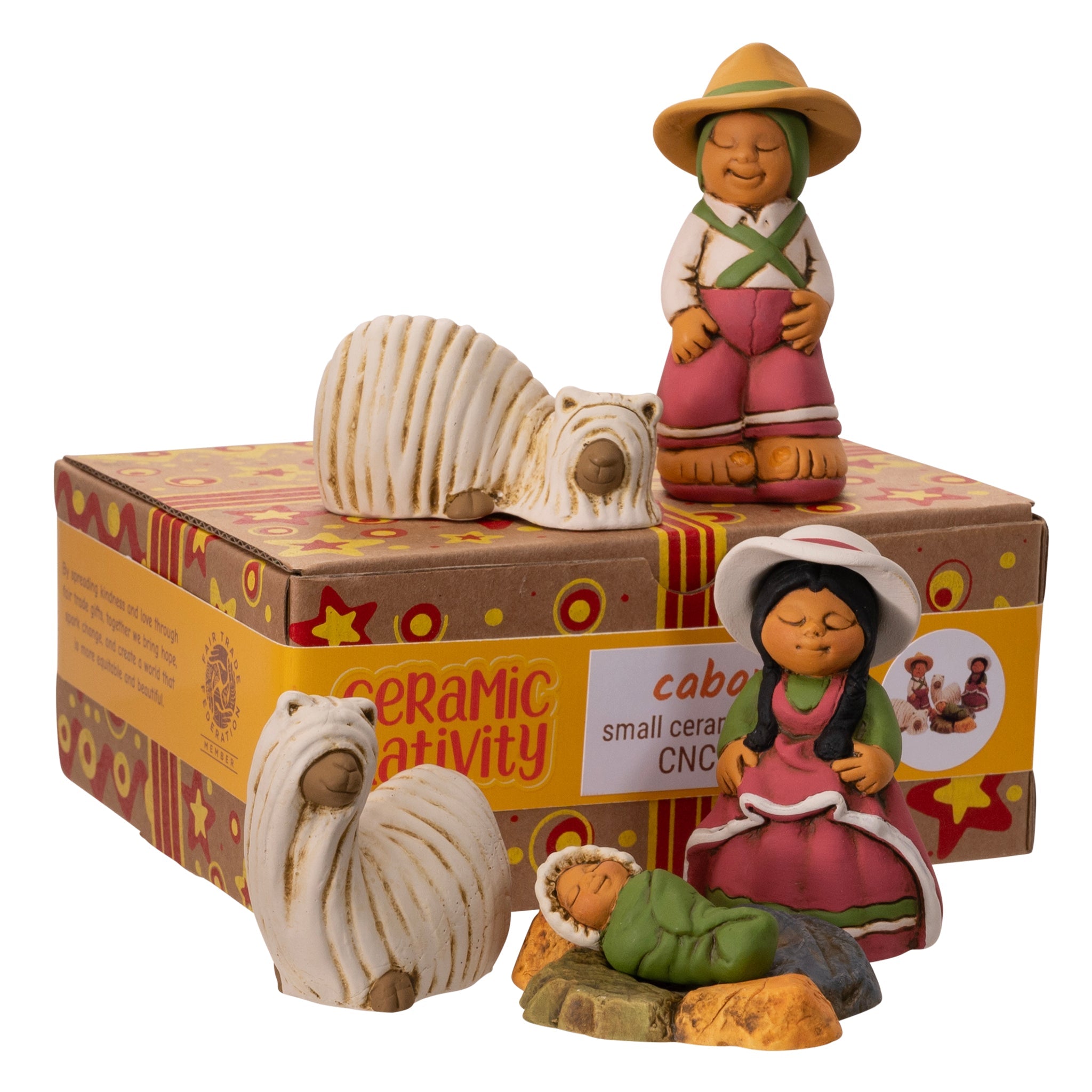 Nativity & Alpacas - Set of 5, 2.25" H