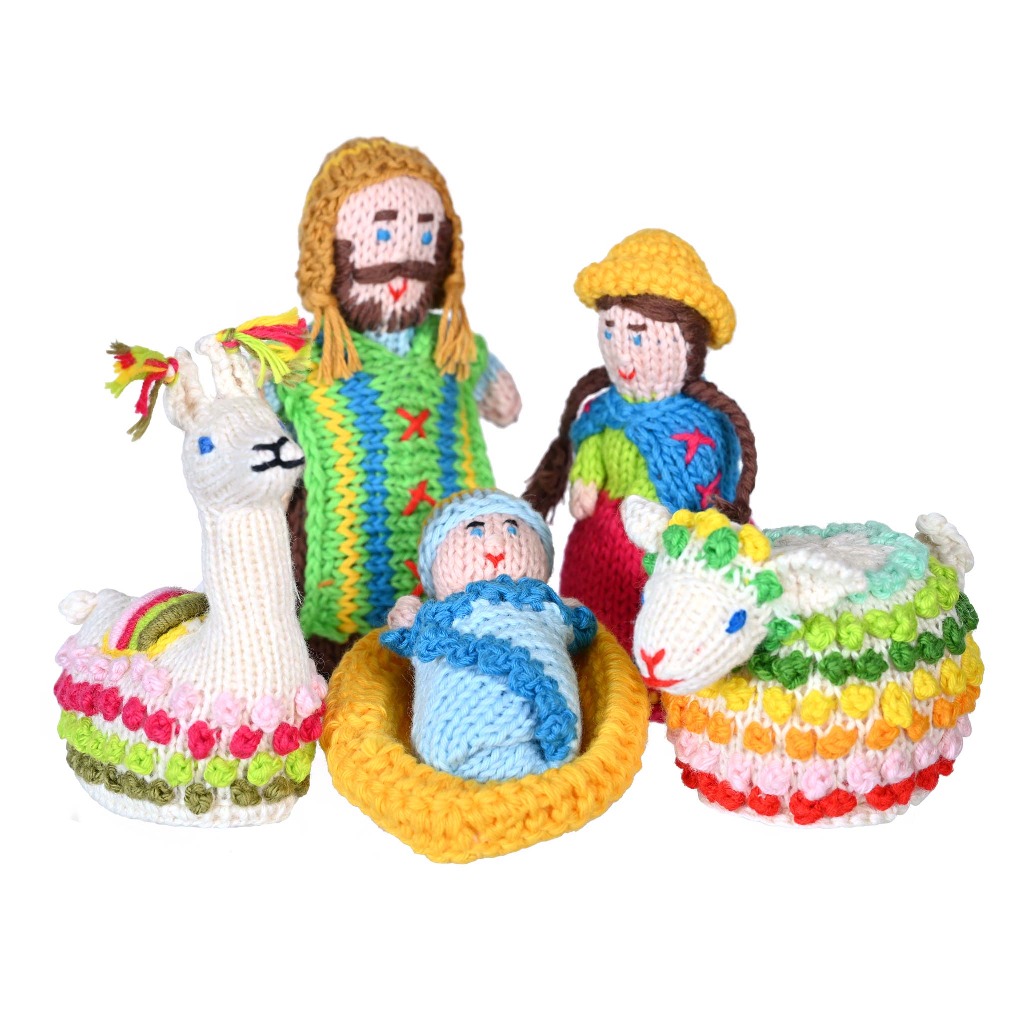 Highland Nativity - Organic Cotton Knit Set of 5