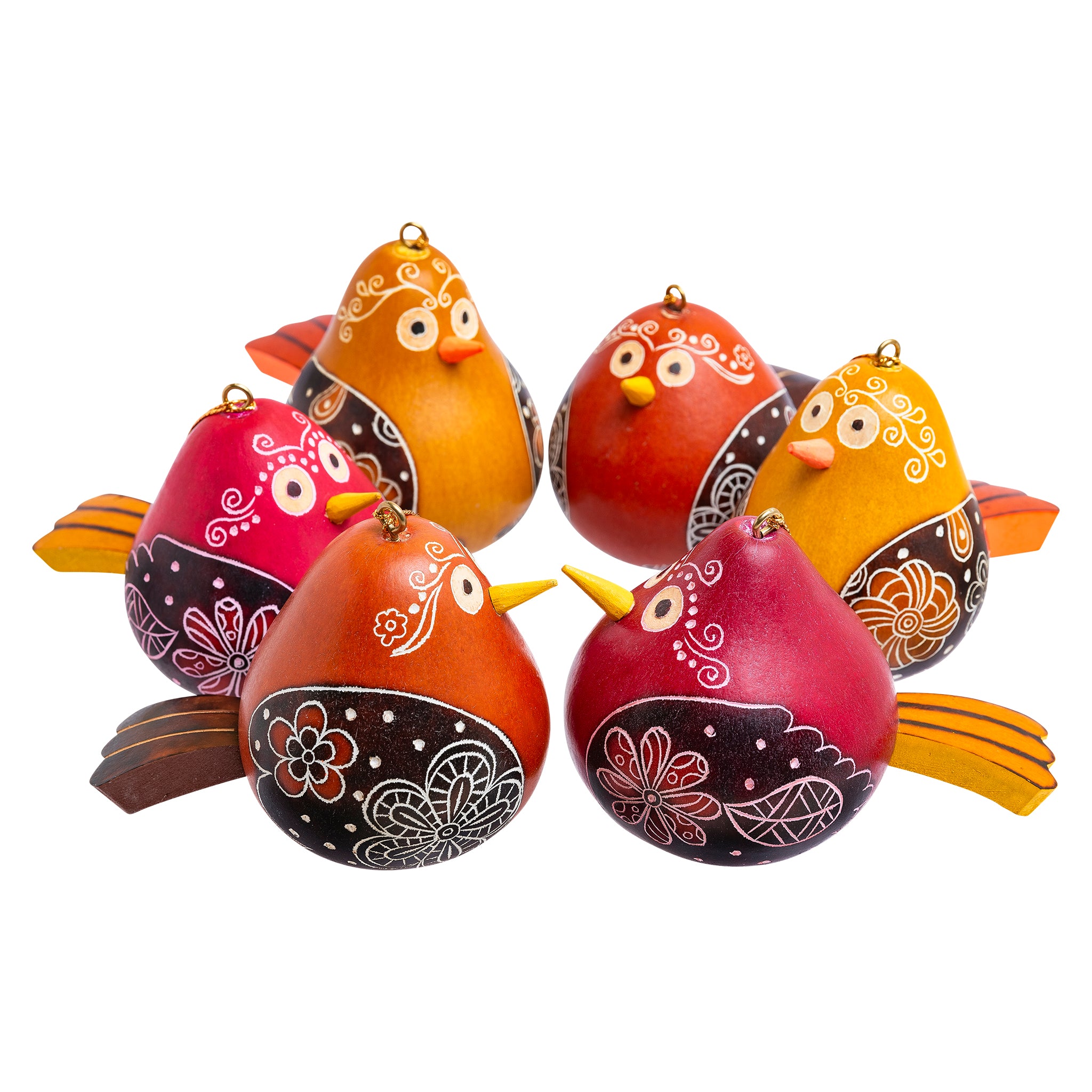 Flirty Bird - Gourd Ornament