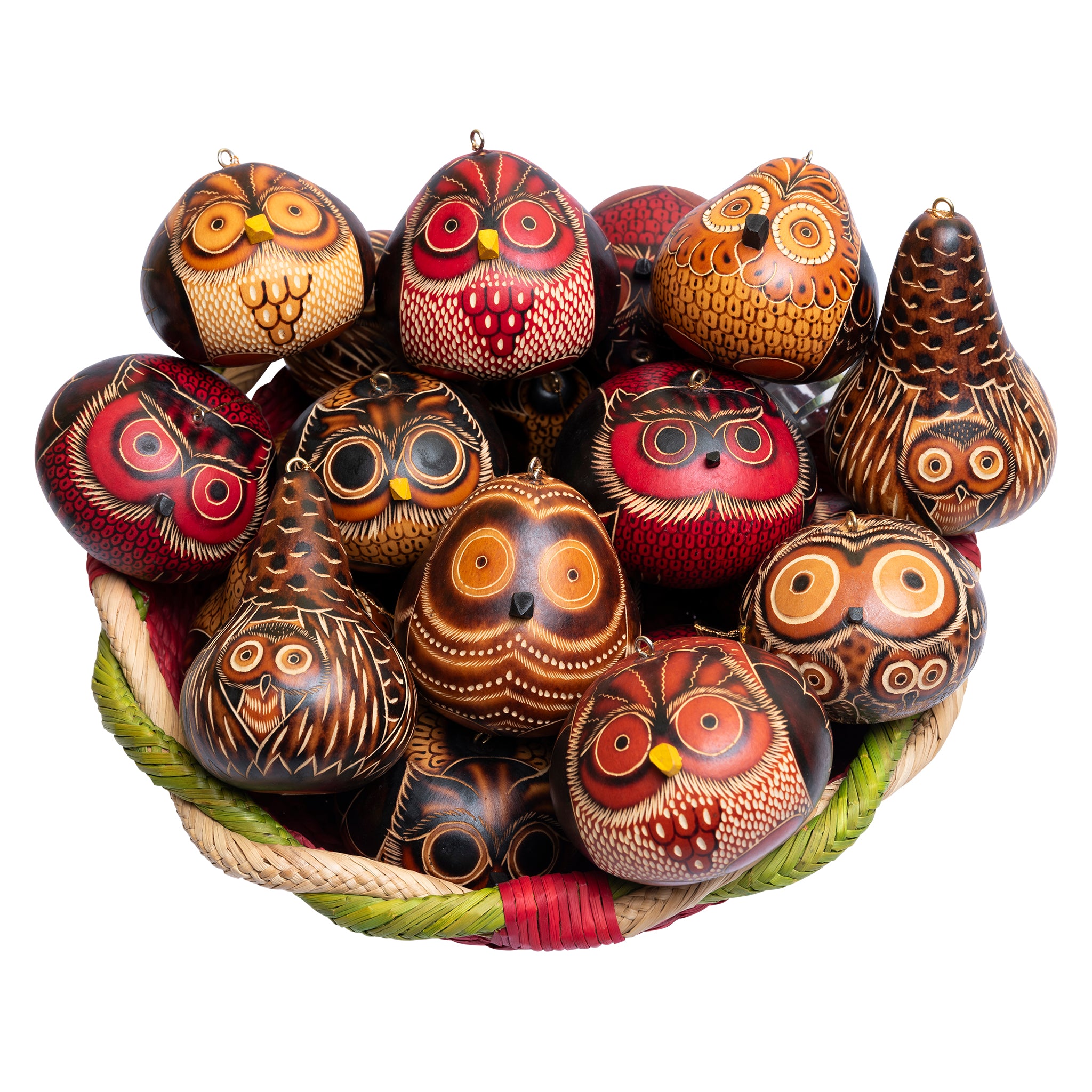 Owls Mix - Gourd Ornament