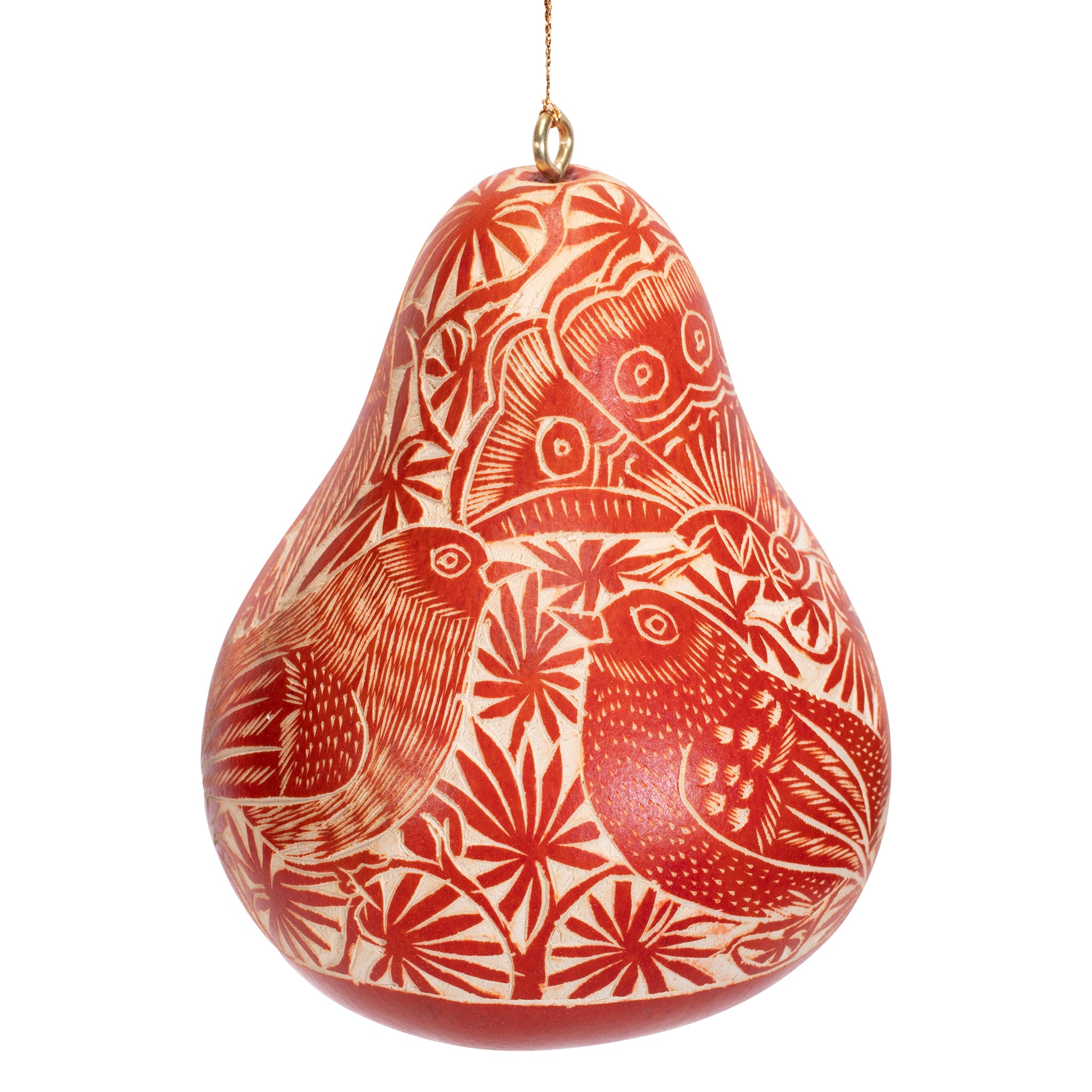 Tropical Birds - Gourd Ornament