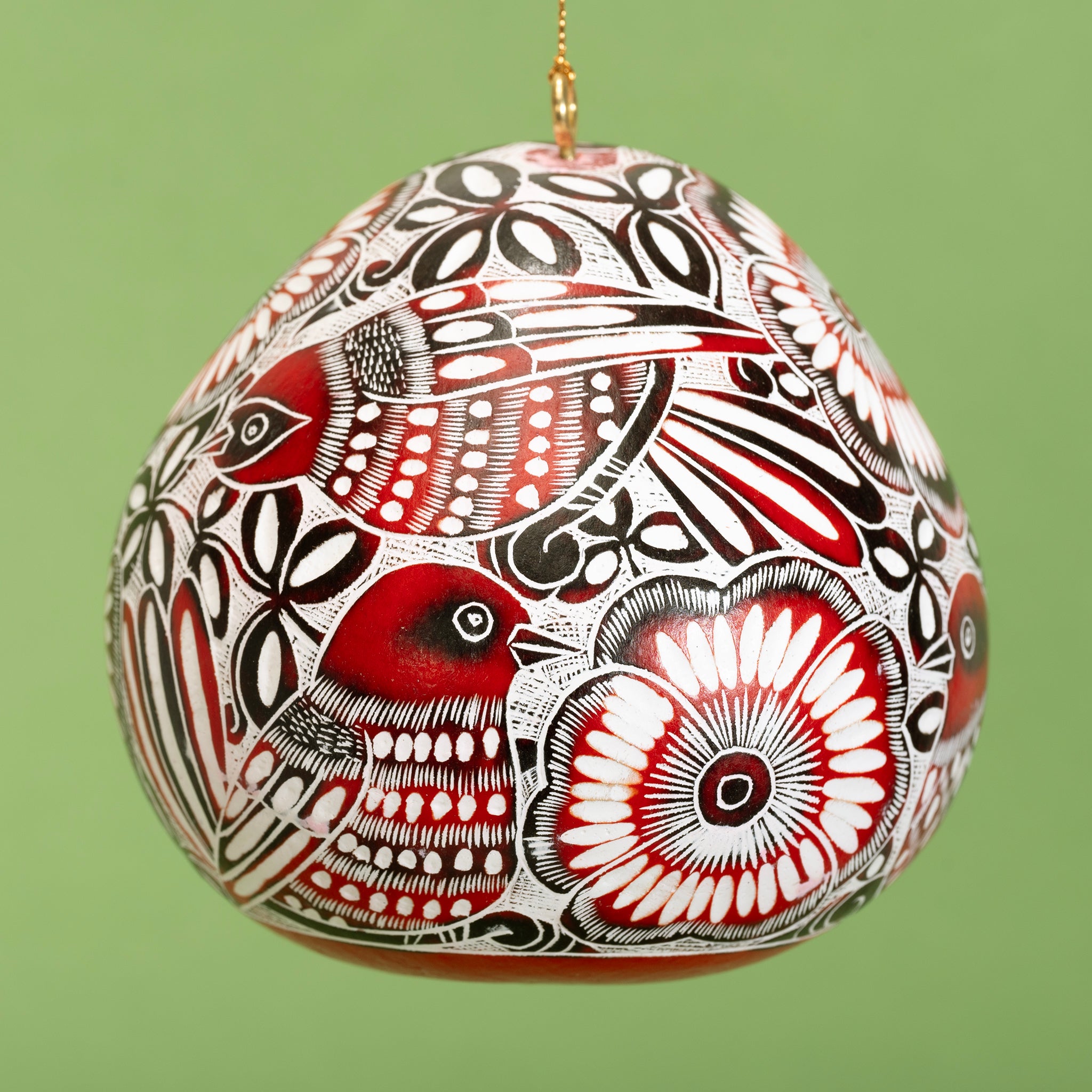Lace Birds - Gourd Ornament
