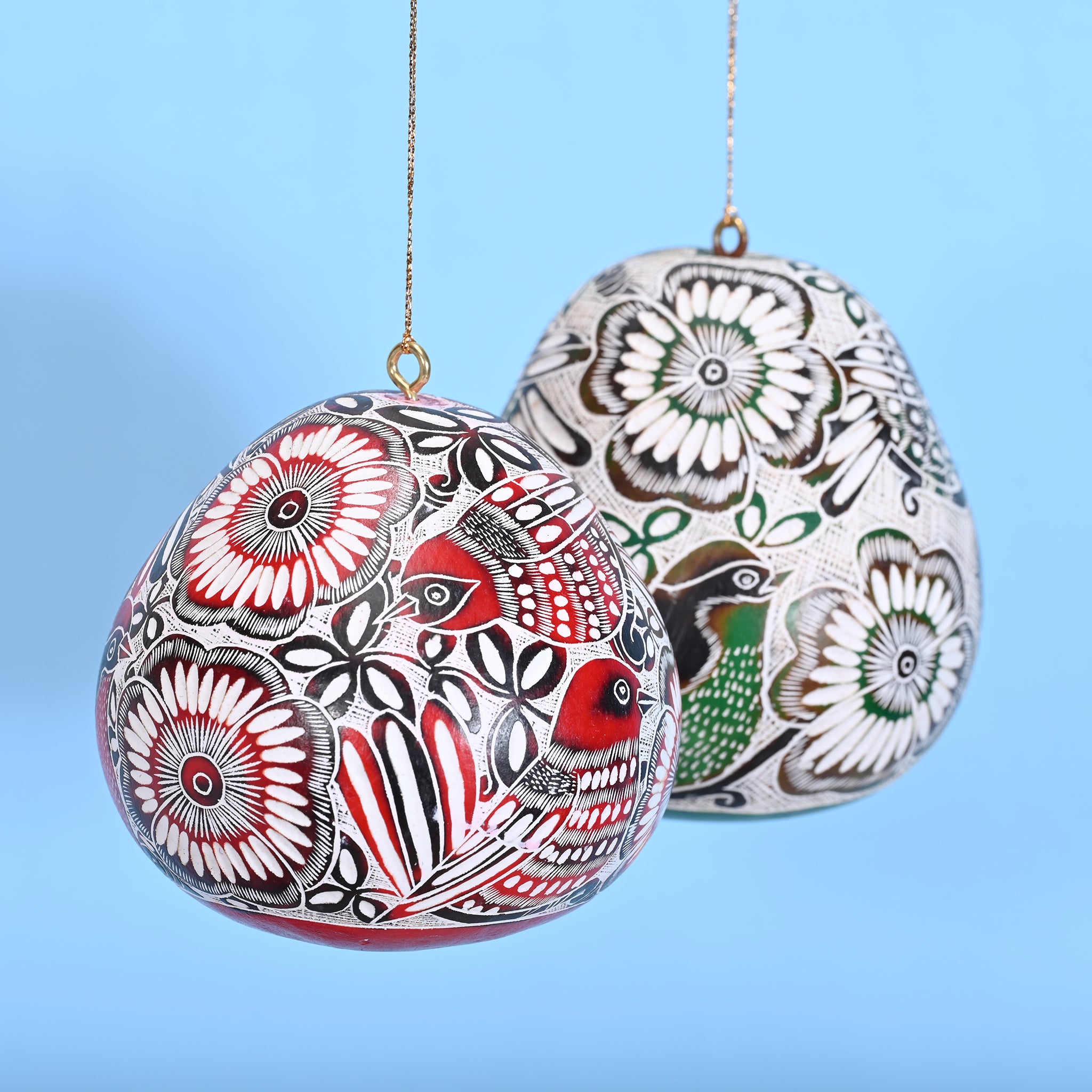 Lace Birds - Gourd Ornament