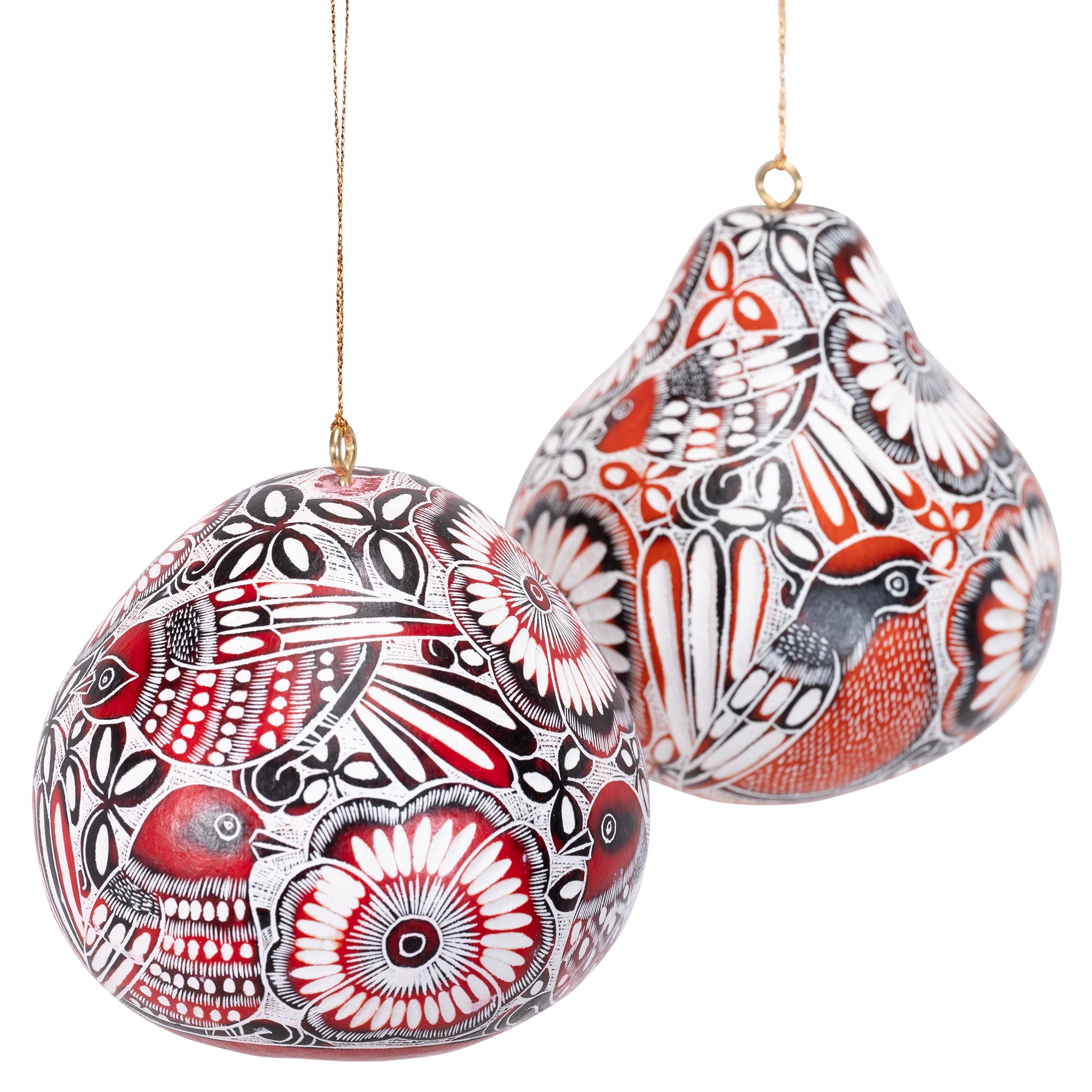 Lace Birds - Gourd Ornament