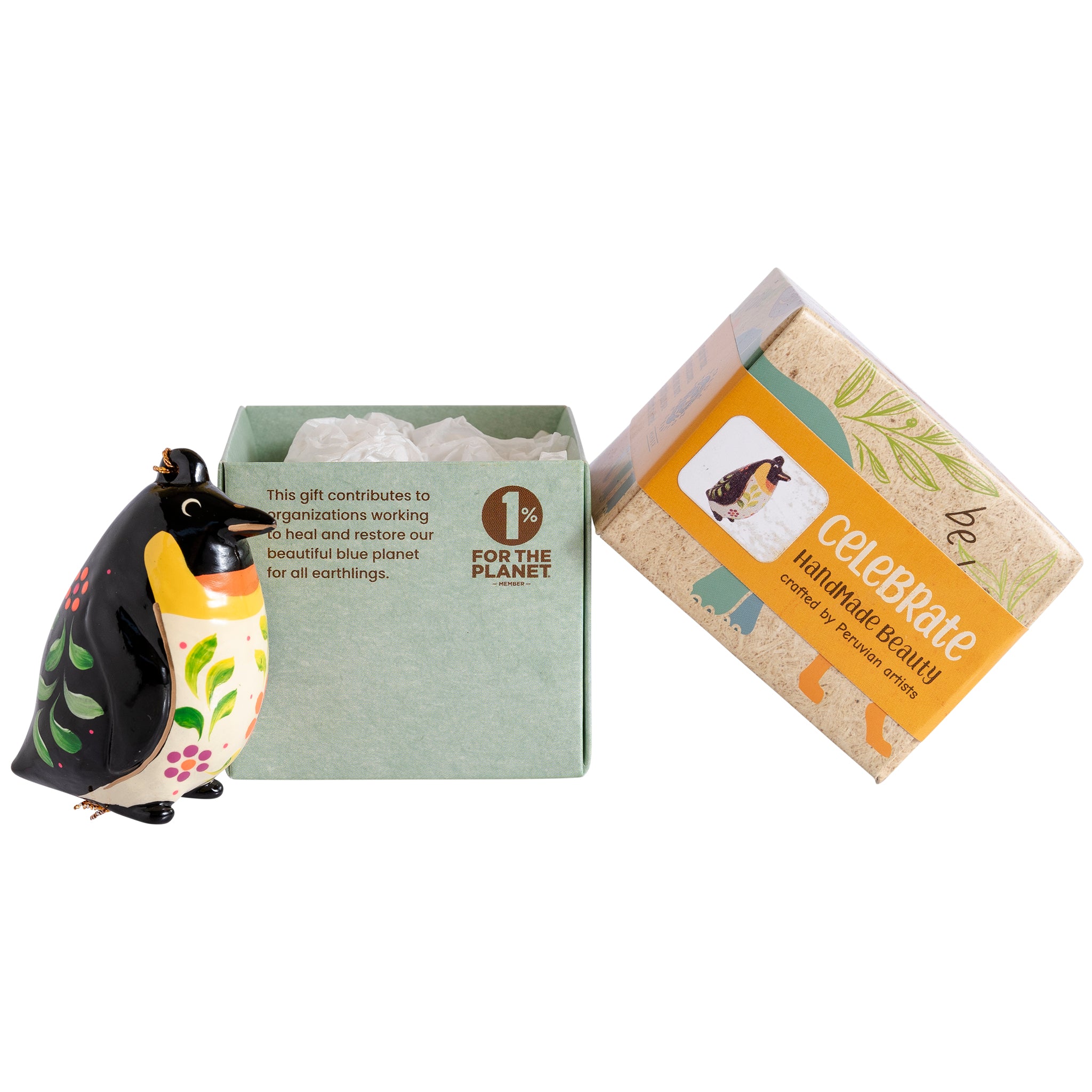 Penguin - Confetti Ceramic Ornament