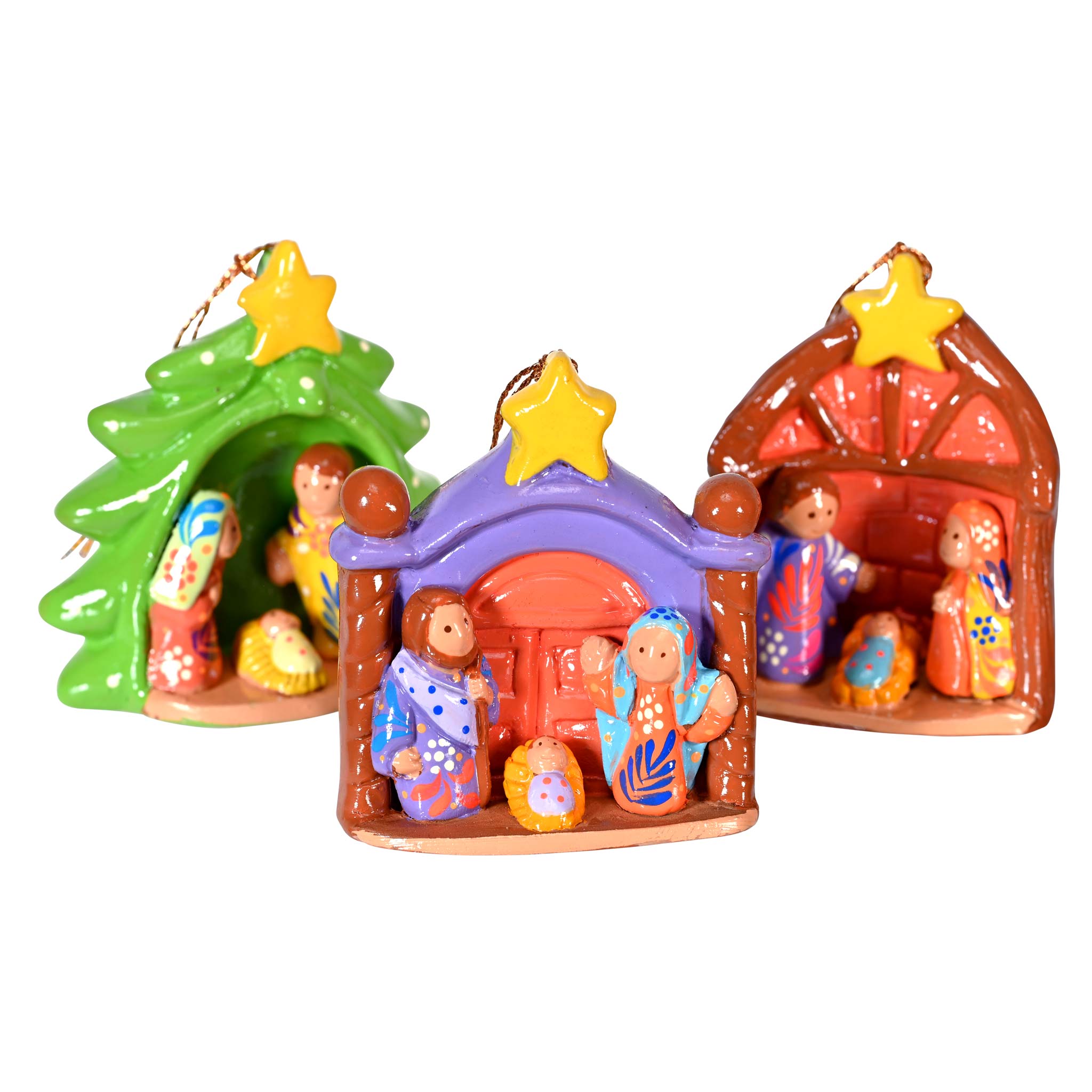 Nativity Ceramic Ornament Mix (sold as 6's)