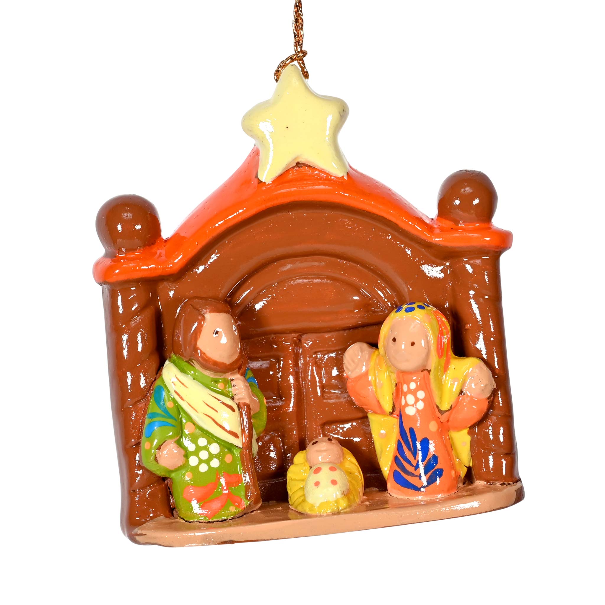 Portal Nativity Ceramic Ornament