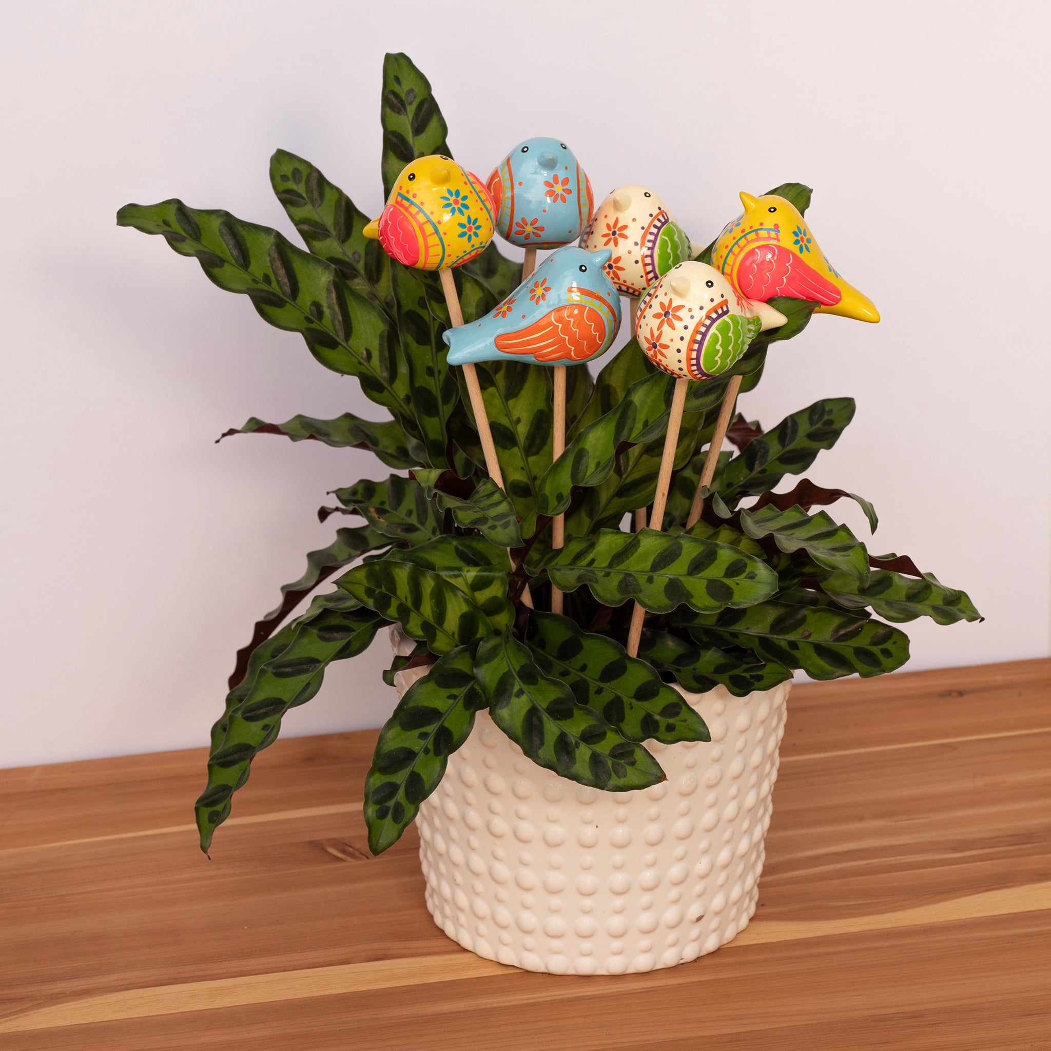 Bird Ceramic Plant Stake Mix (sold as 6's)