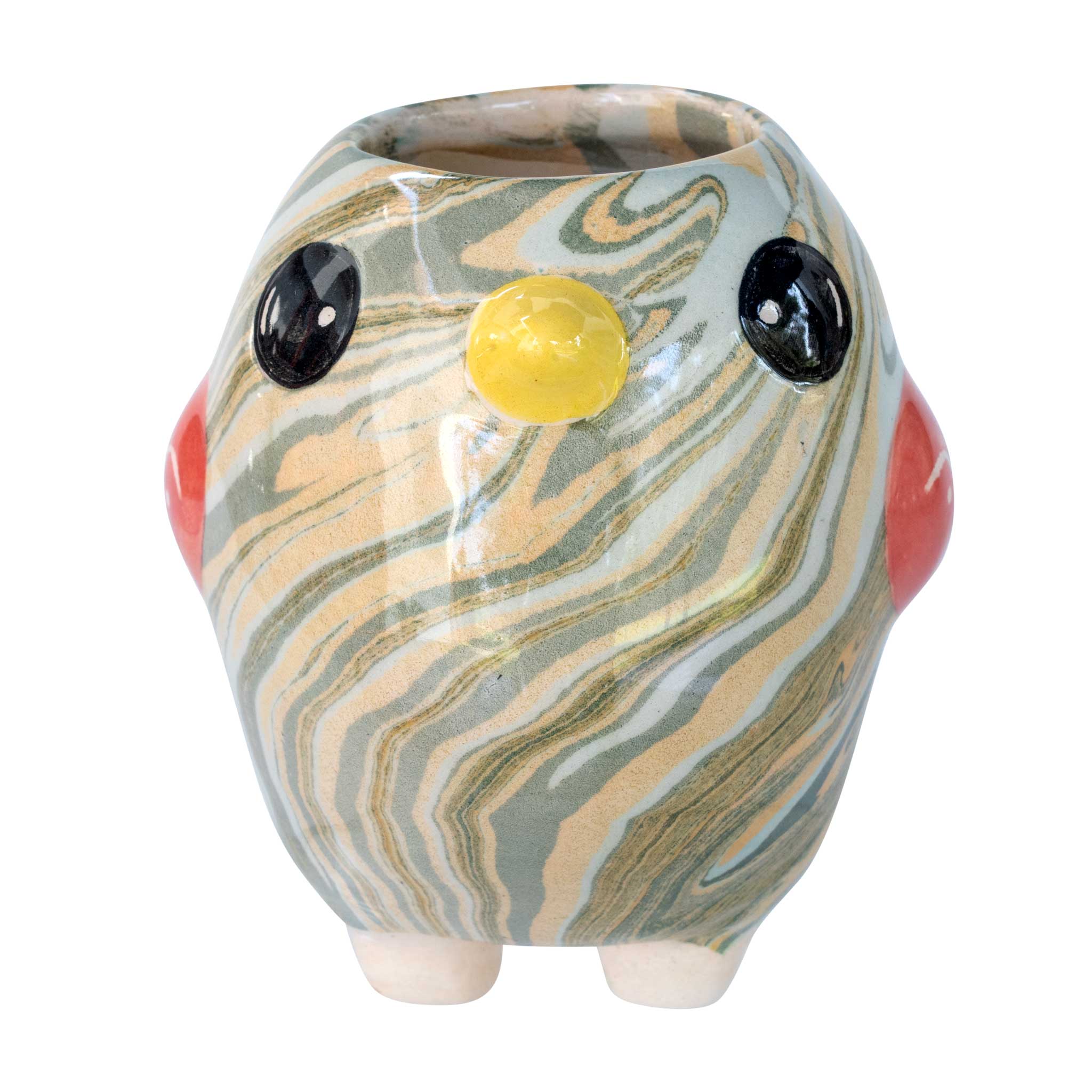 Bird Bobo - Swirly Mini Ceramic Plant Pot - Assorted