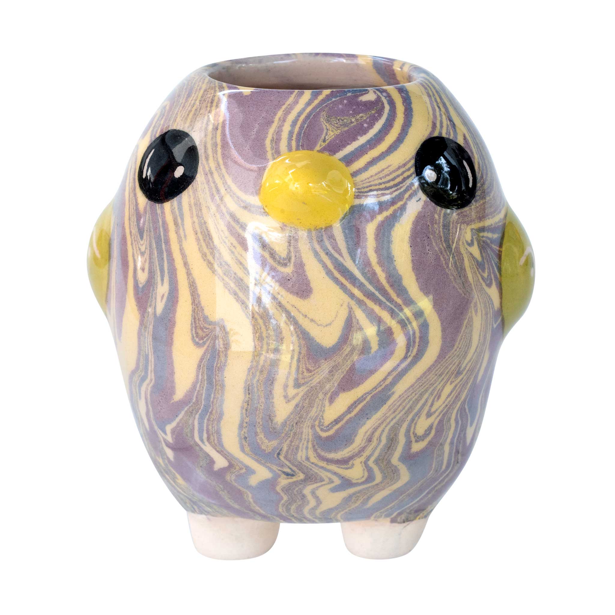 Bird Bobo - Swirly Mini Ceramic Plant Pot - Assorted