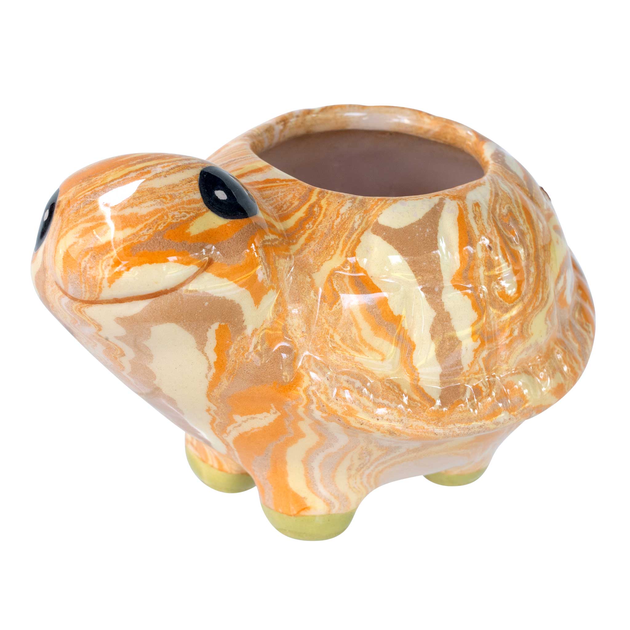 Turtle - Swirly Mini Ceramic Plant Pot - Assorted