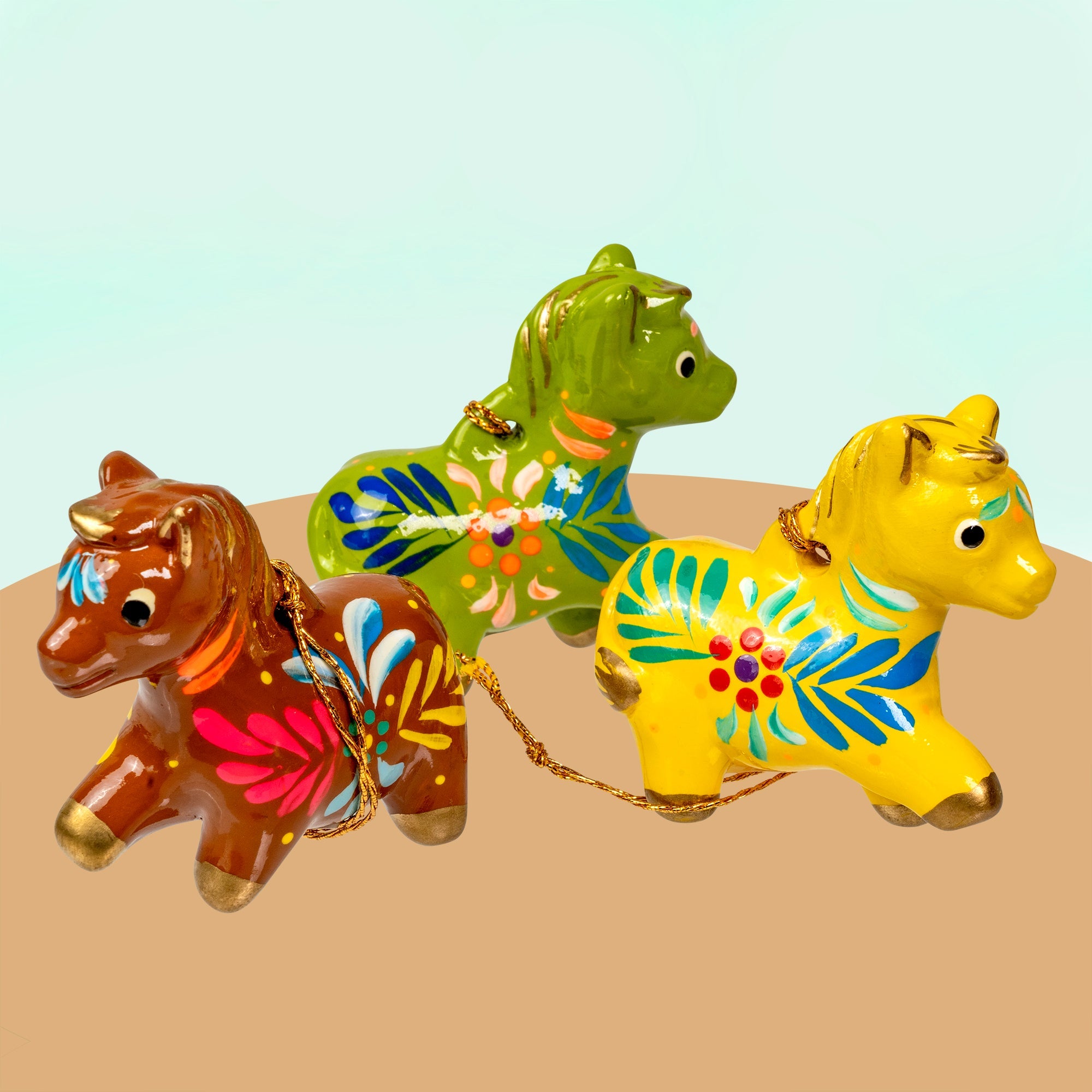 Horse - Confetti Ceramic Ornament