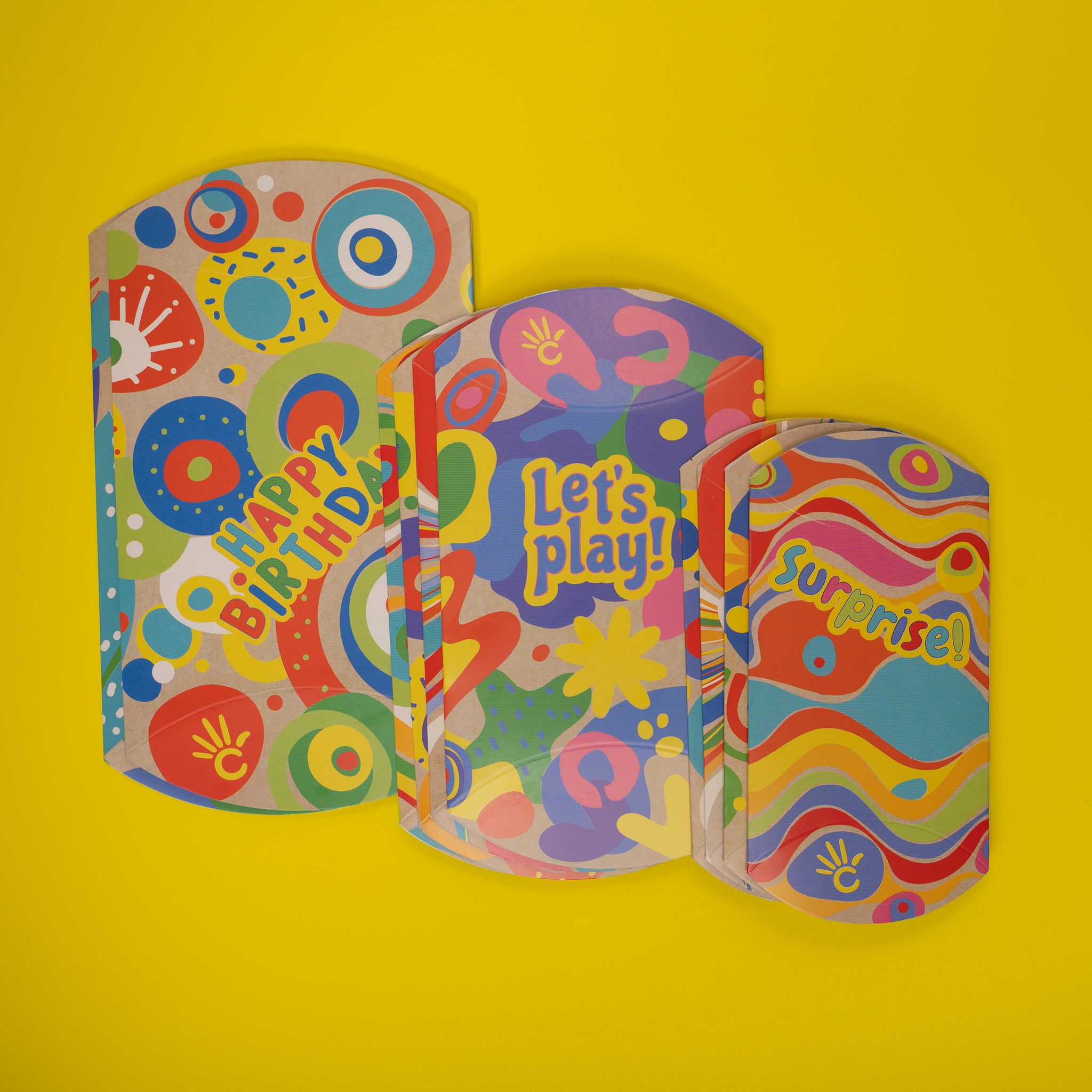 Puppet Celebration Pillow Boxes Mix: S, M & L (Sold in 10's)