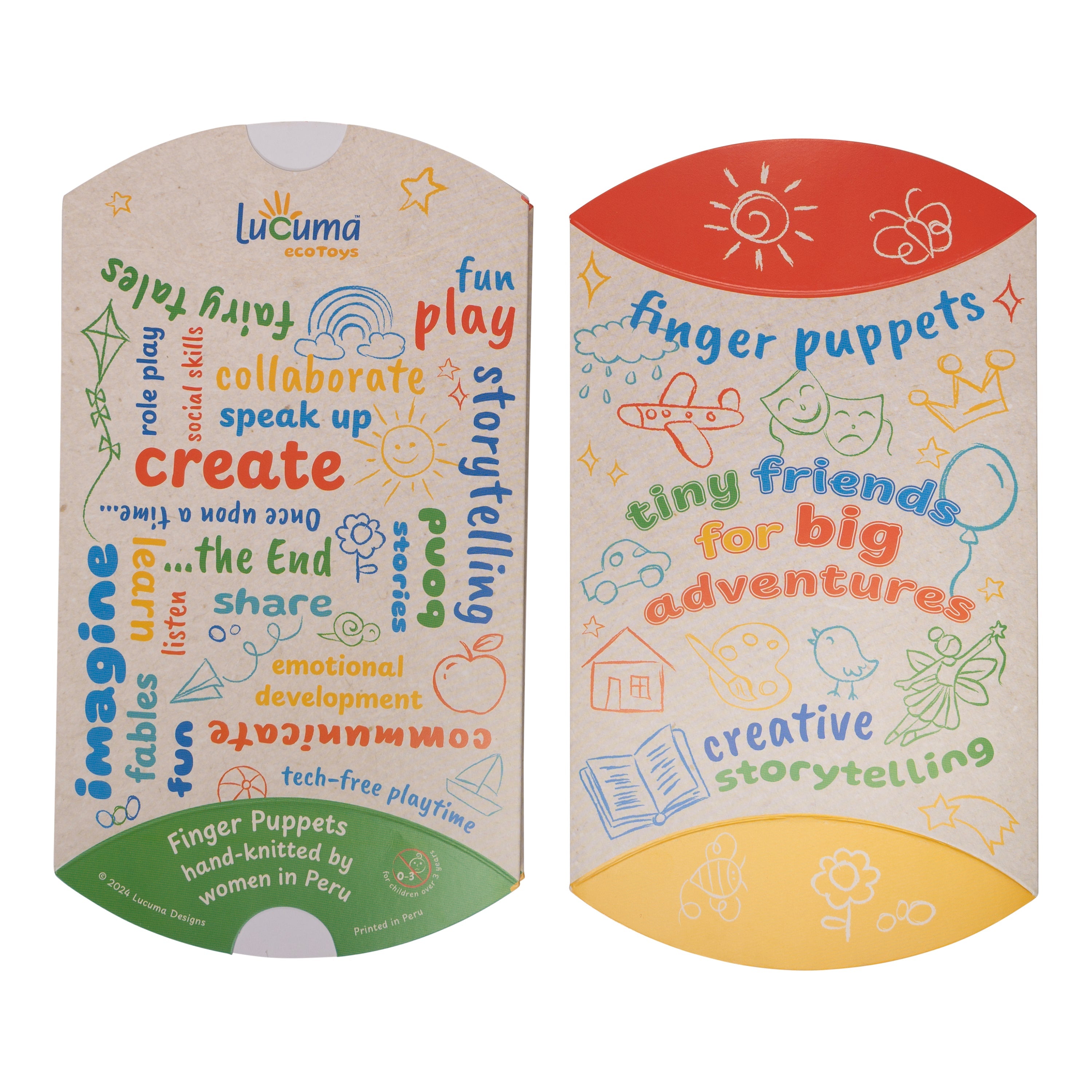 Puppet Storytelling Pillow Boxes Mix: M & L (Sold in 10's)
