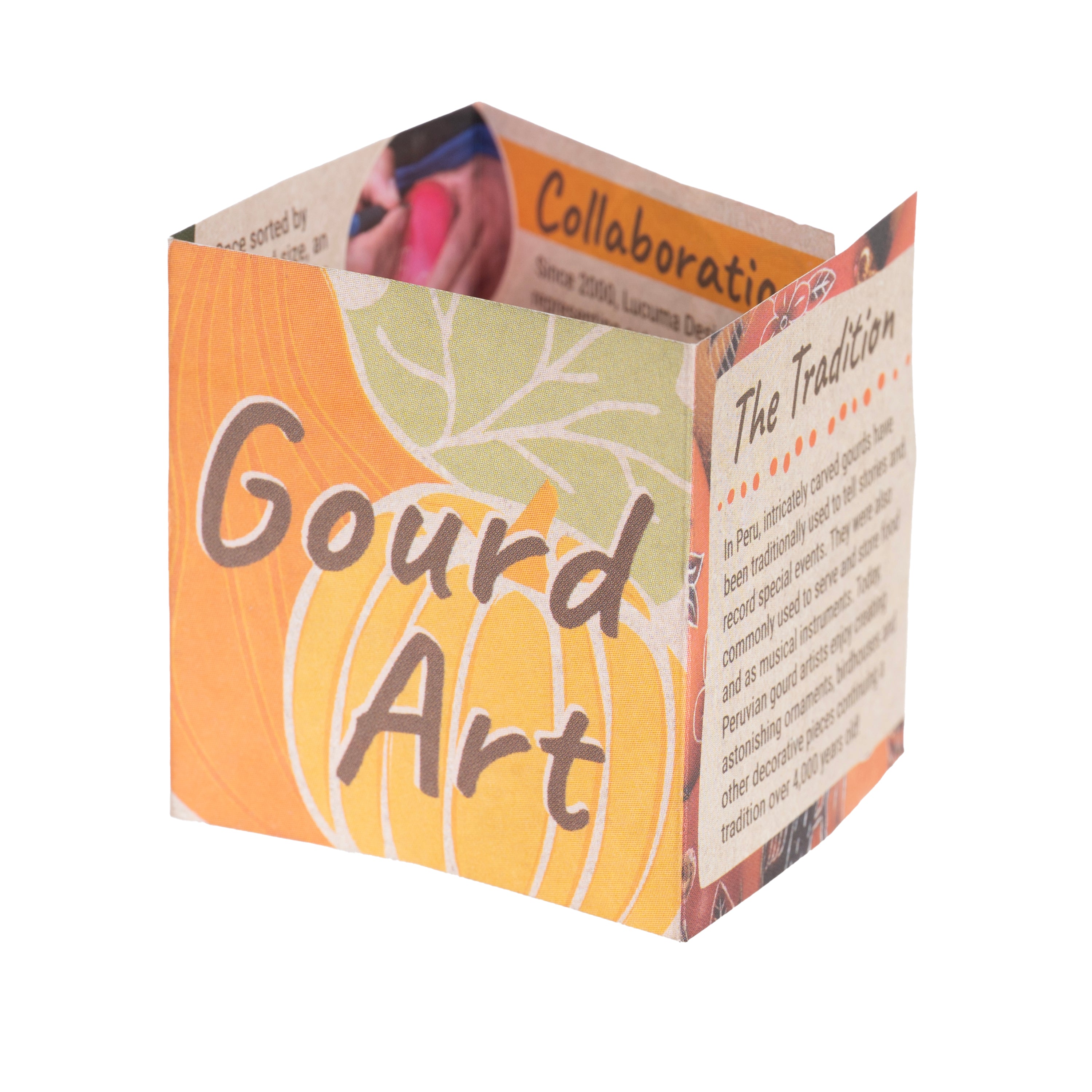 Carved Gourd Art Folded Tag (pack of 50)