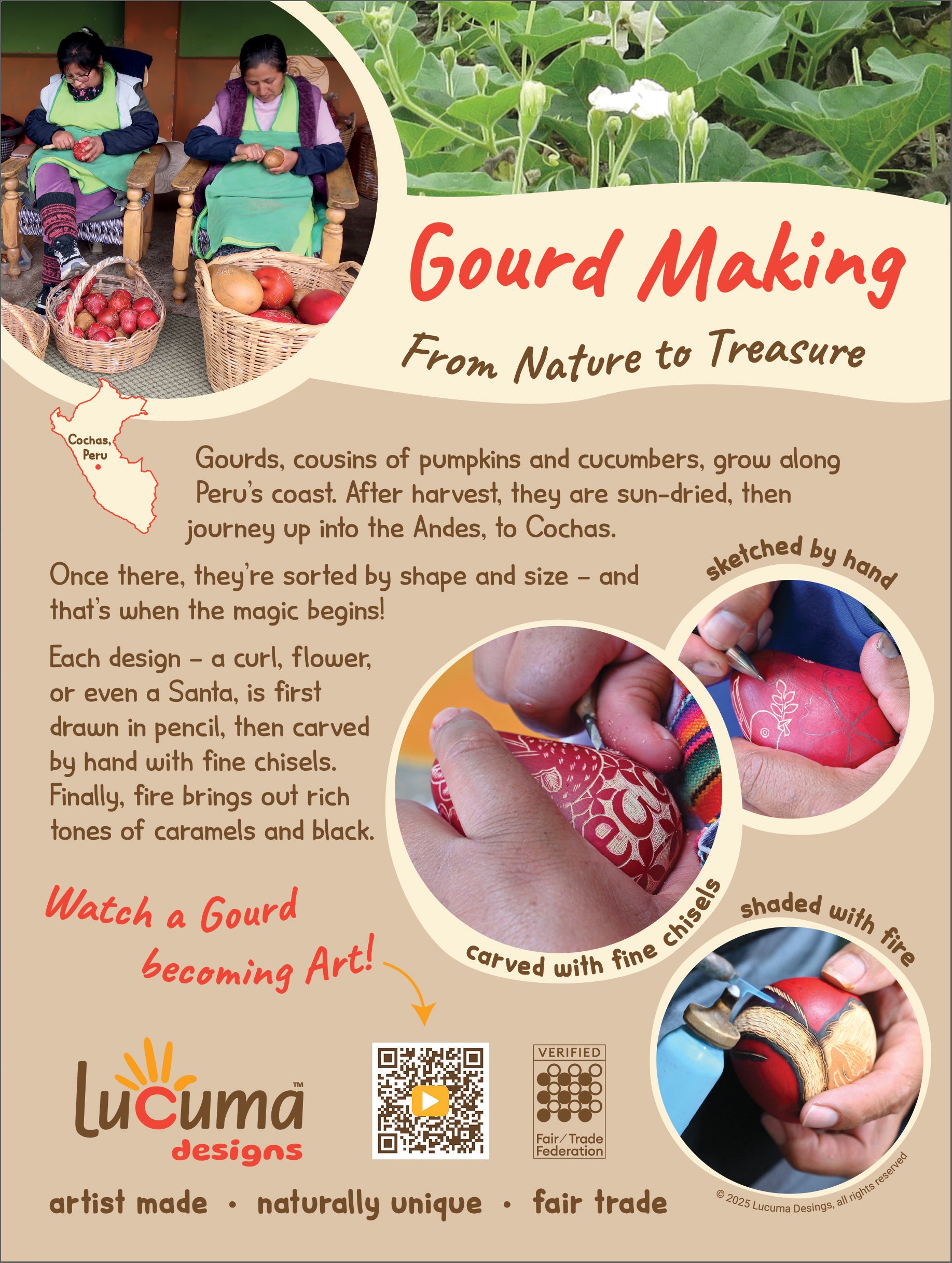 Gourd Sign – Peruvian Gourd Carving