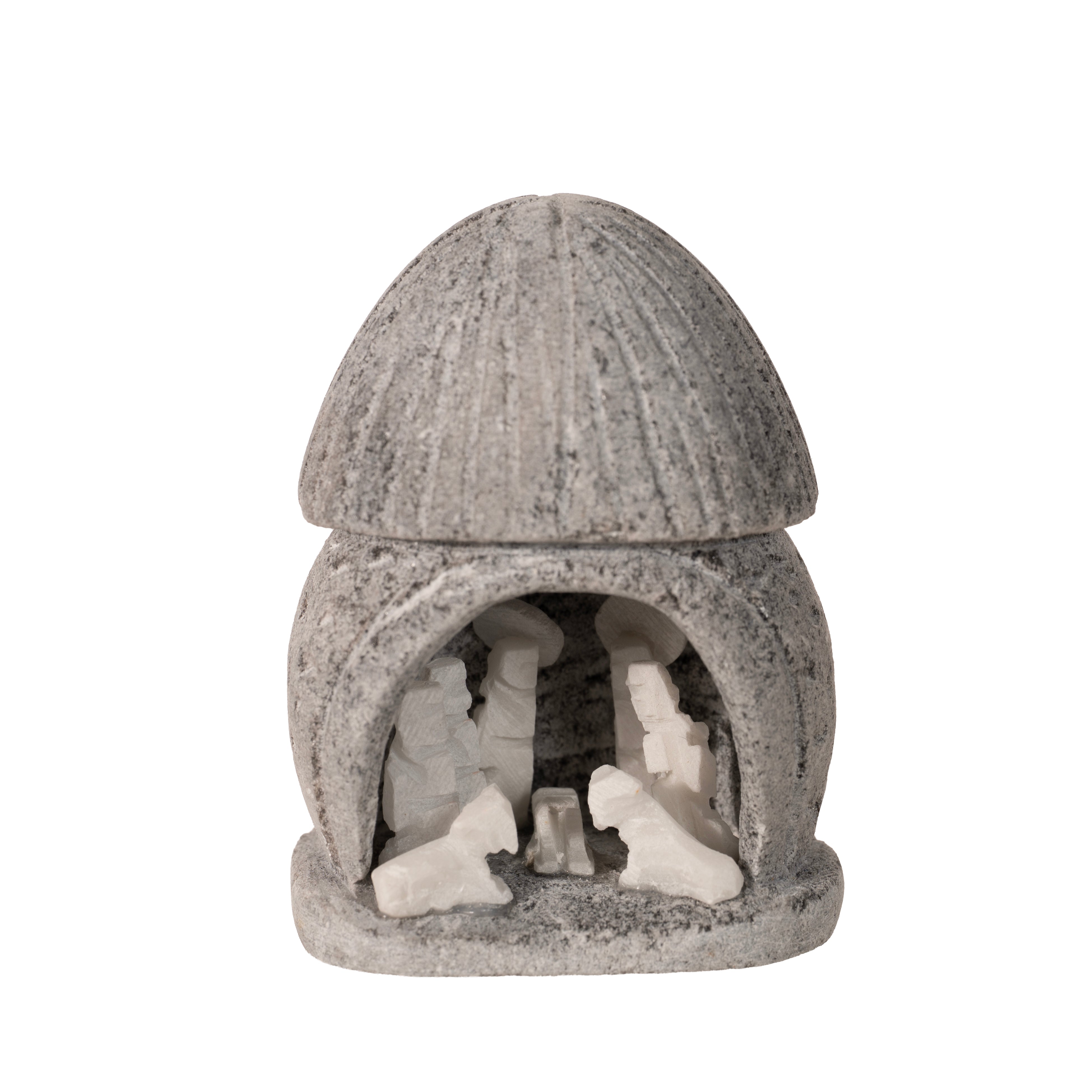 Nativity Alabaster Carving - Medium 2.25"