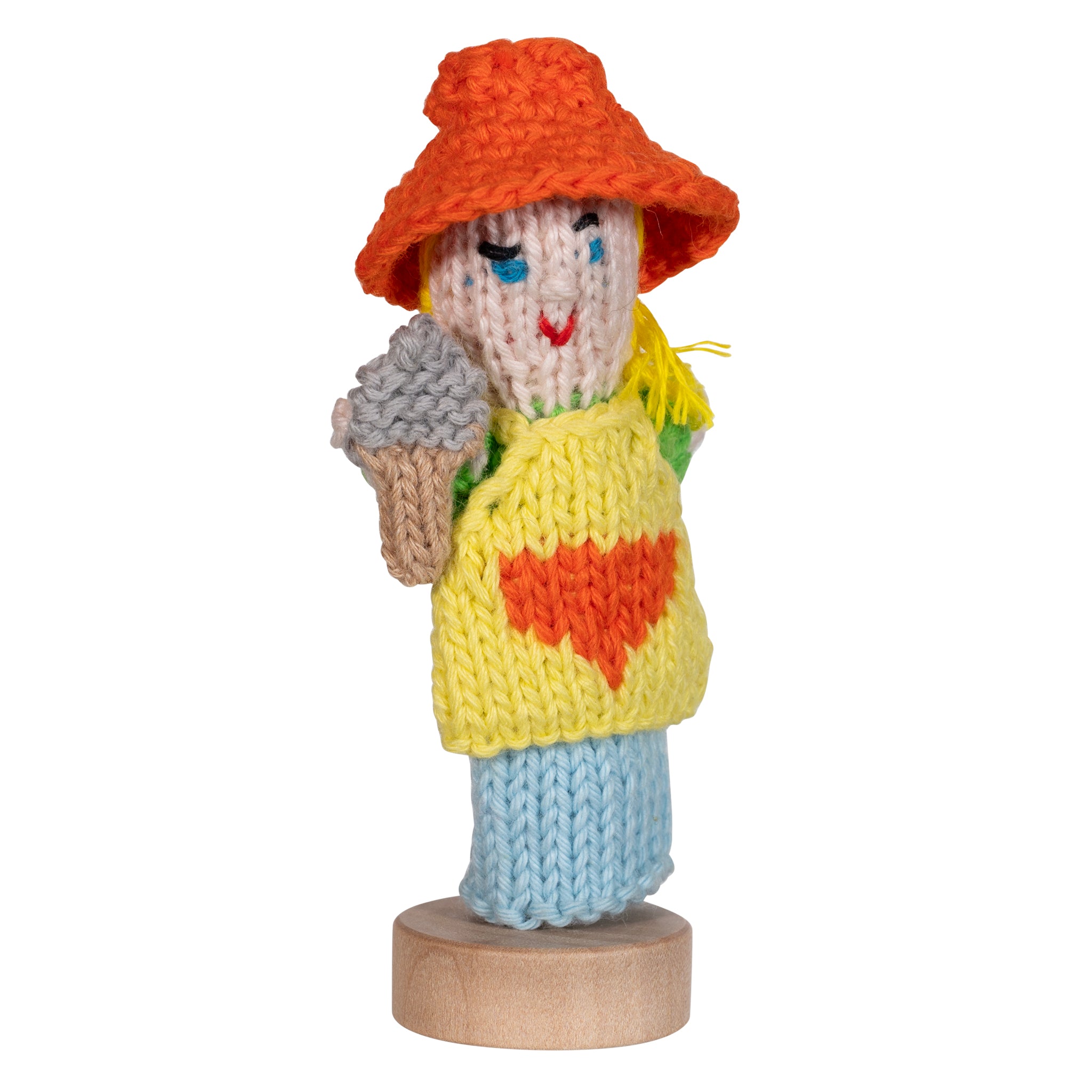 Garden Lady - Organic Cotton Finger Puppet