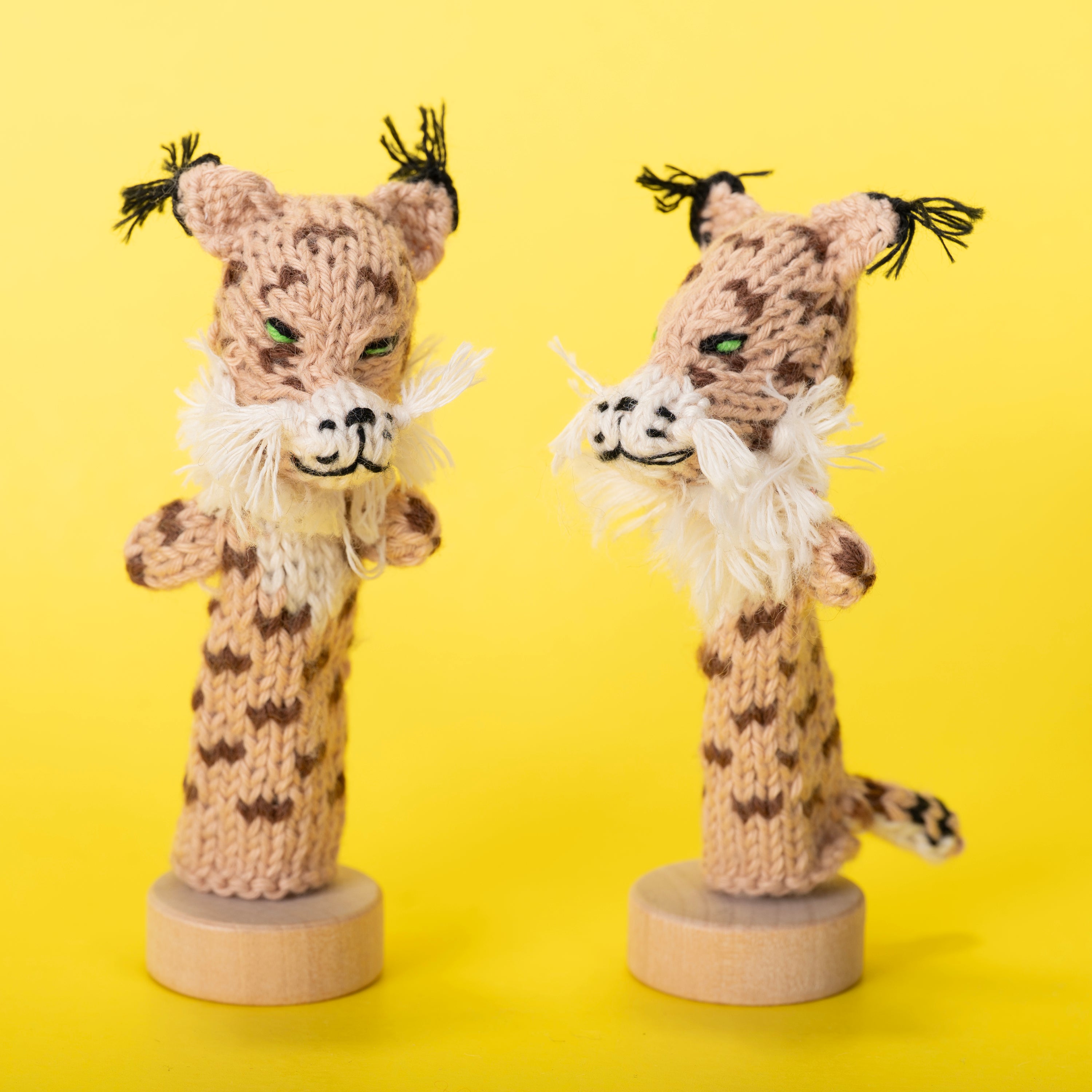 Bobcat - Organic Cotton Finger Puppet