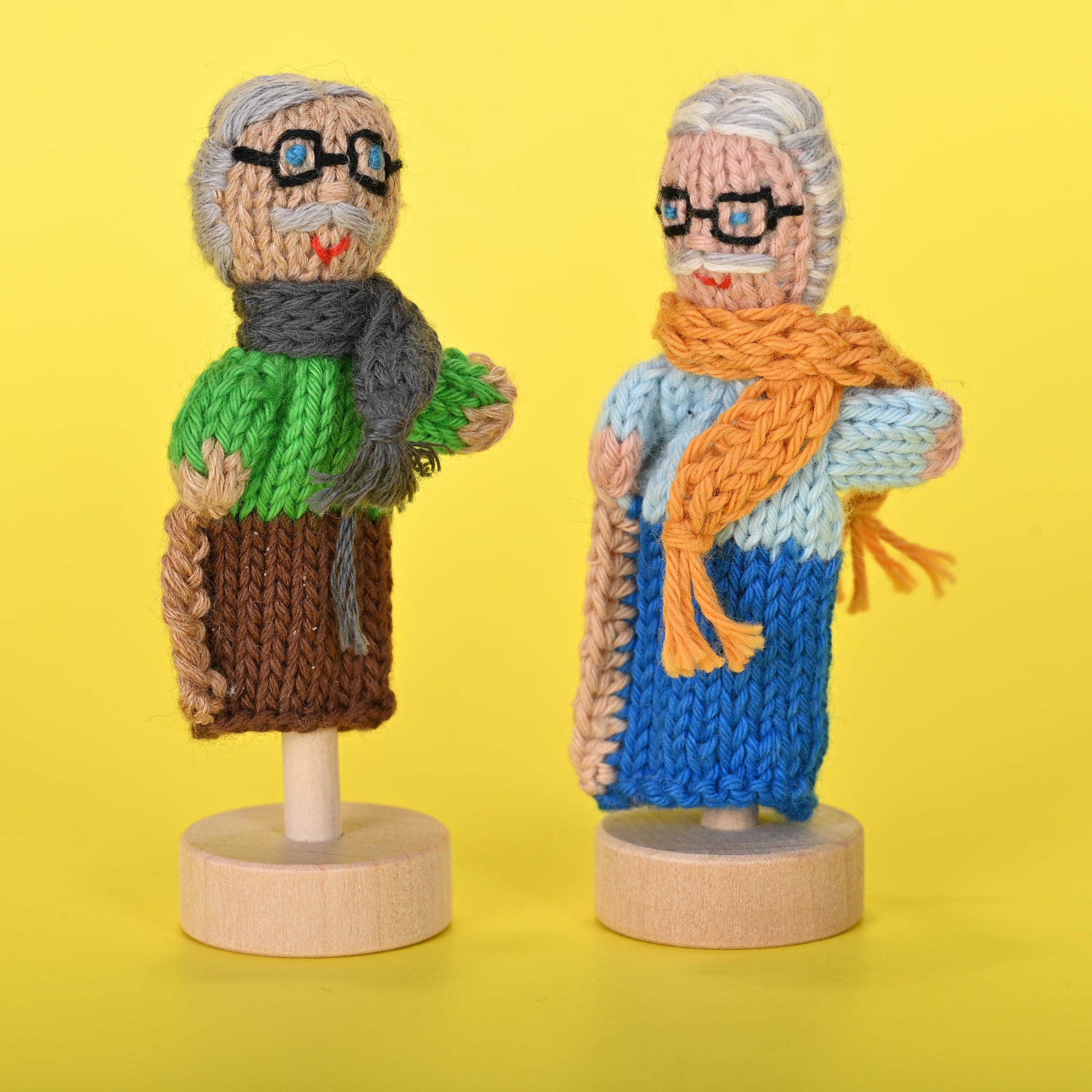 Grandpa - Bright Organic Cotton Finger Puppet