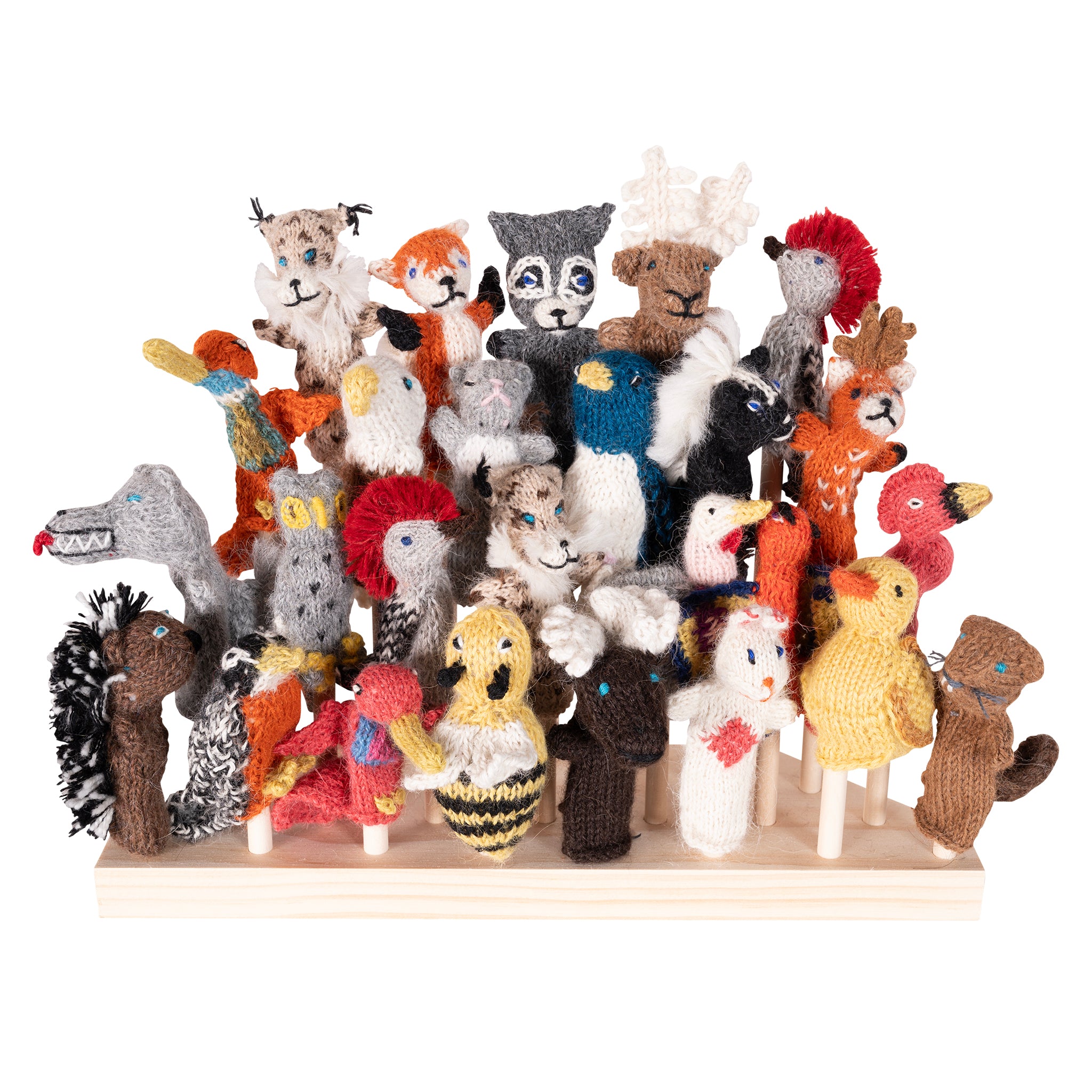 Forest Animal Mix Alpaca Finger Puppet (sold in 50's)