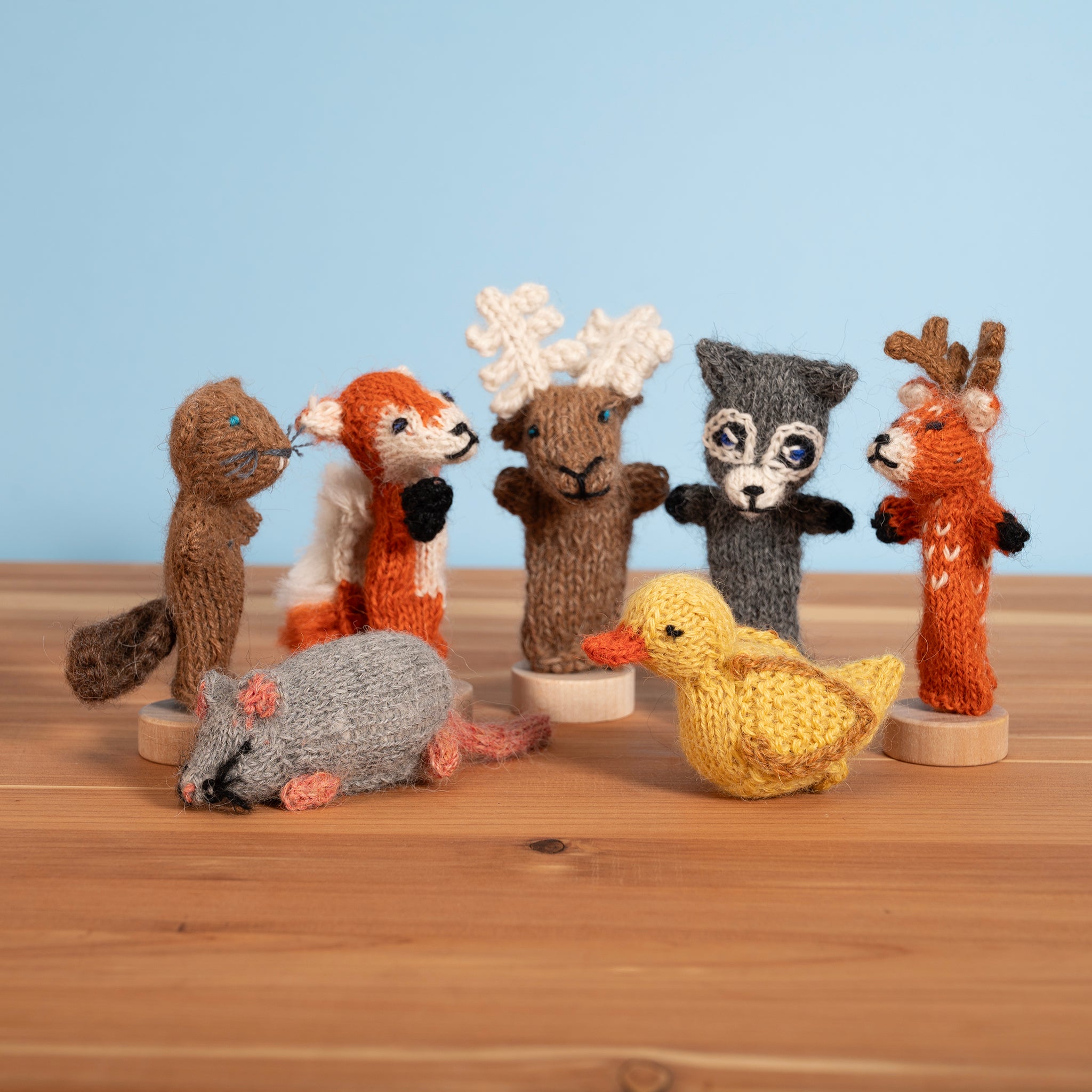 Forest Animal Mix Alpaca Finger Puppet (sold in 50's)