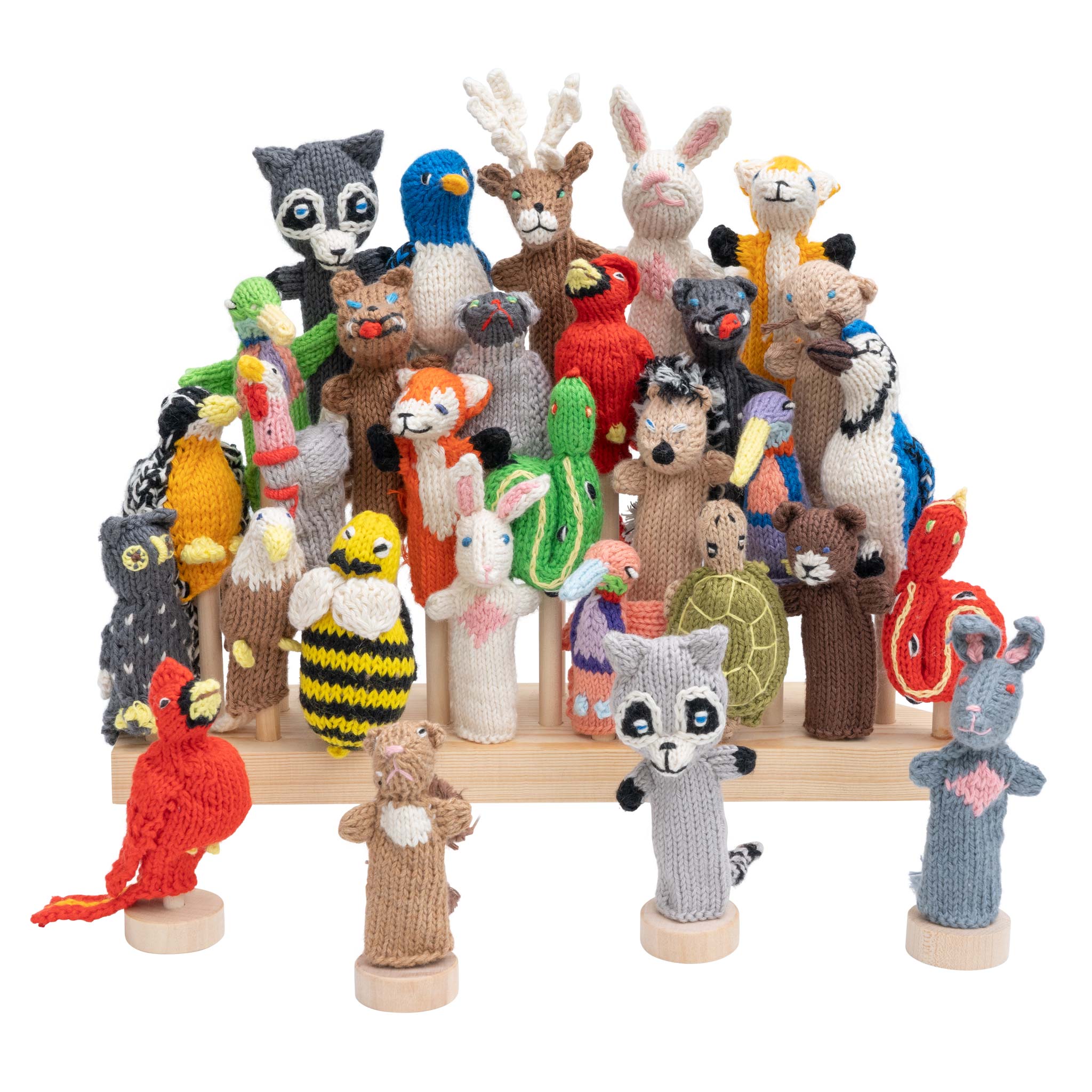 Forest Animal Mix Organic Cotton Finger Puppet (sold in 50's)