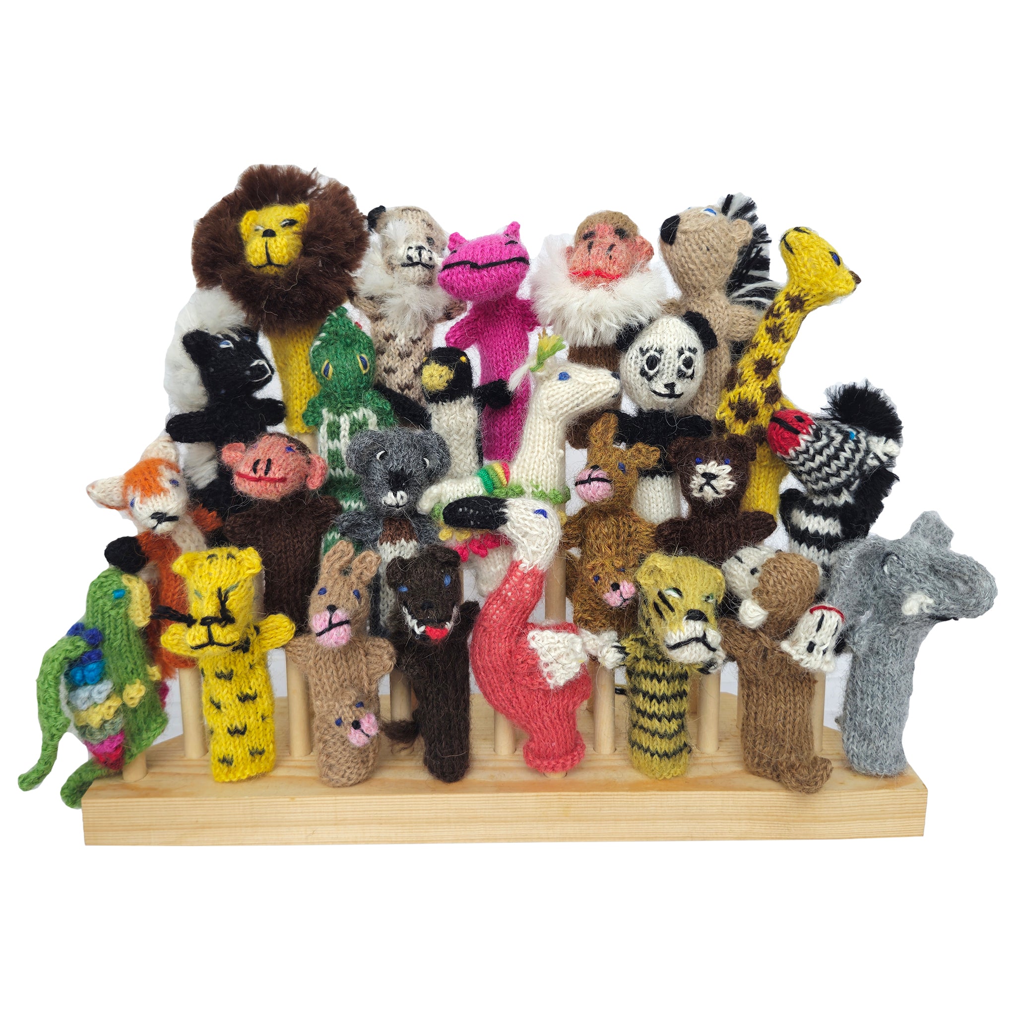 Zoo Animal Mix Alpaca Finger Puppet (sold in 50's)