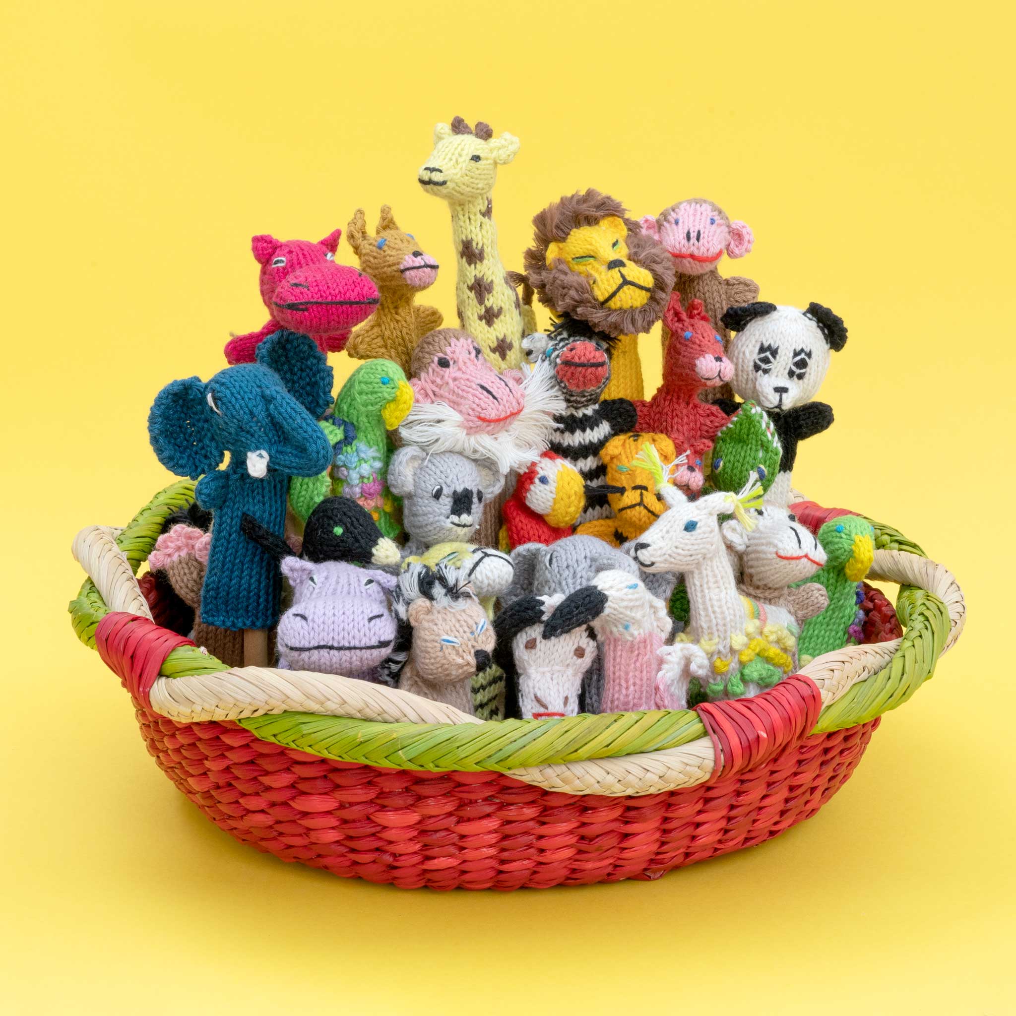 Zoo Animal Mix Organic Cotton Finger Puppet (sold in 50's)