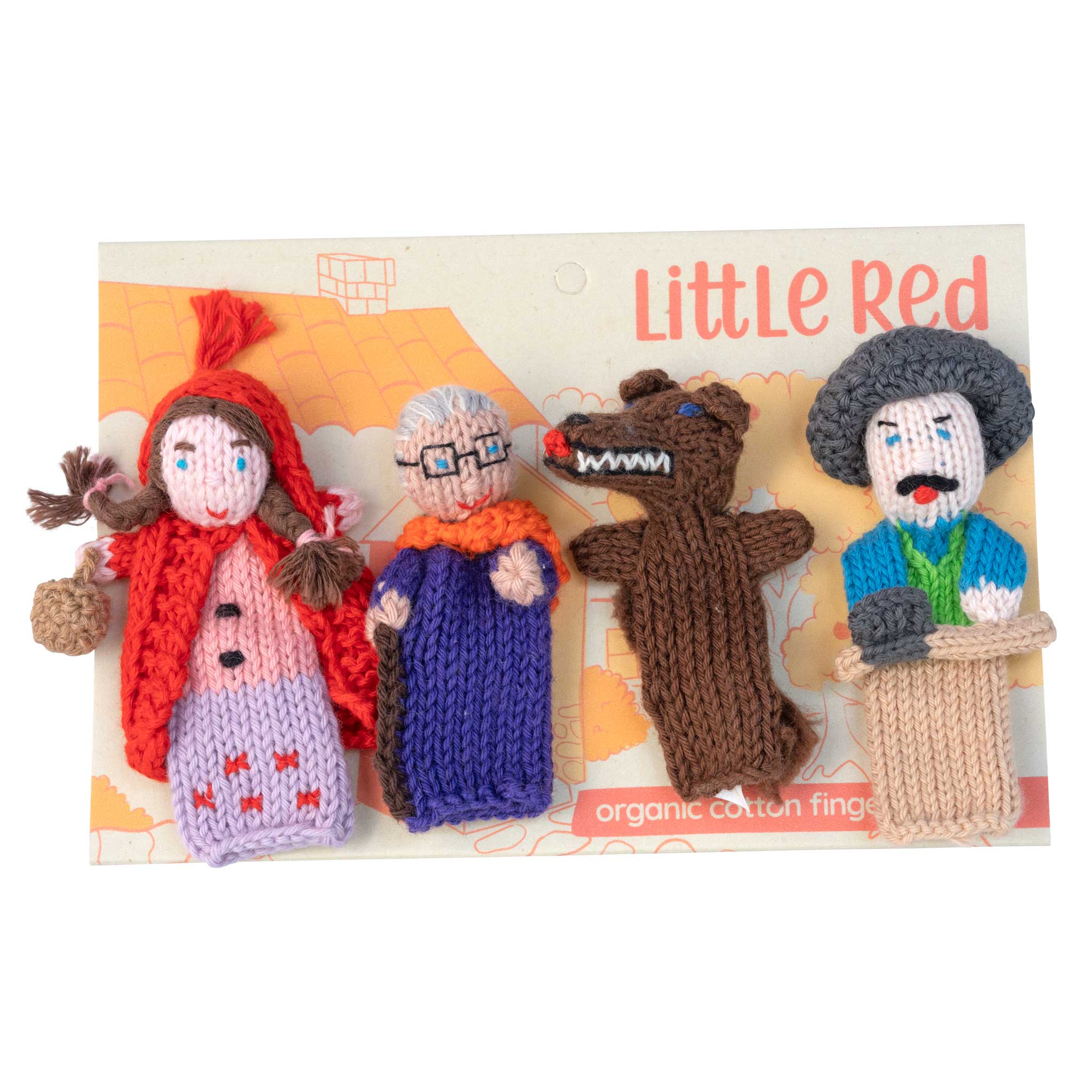 Little Red Story Pack of 4 - Organic Cotton Finger Puppets