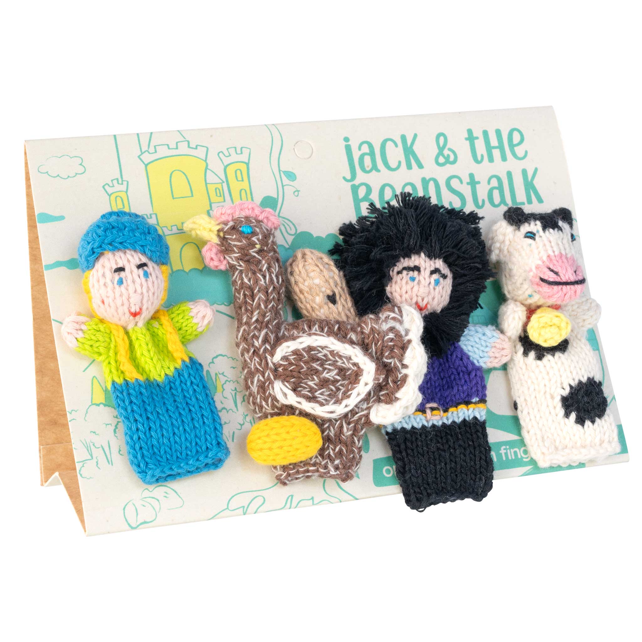 Jack & The Bean Stalk Story Pack of 4 - Organic Cotton Finger Puppets