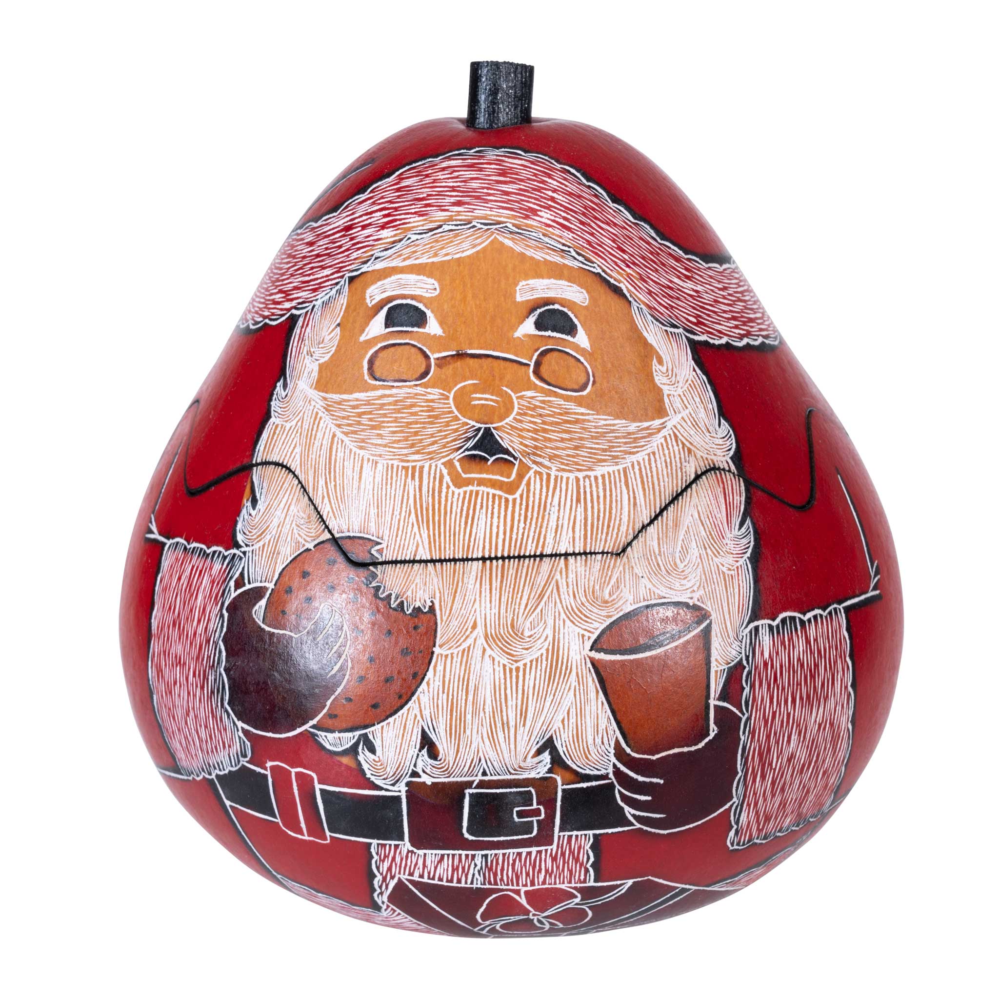 Santa Medium Gourd Box - Assorted Designs