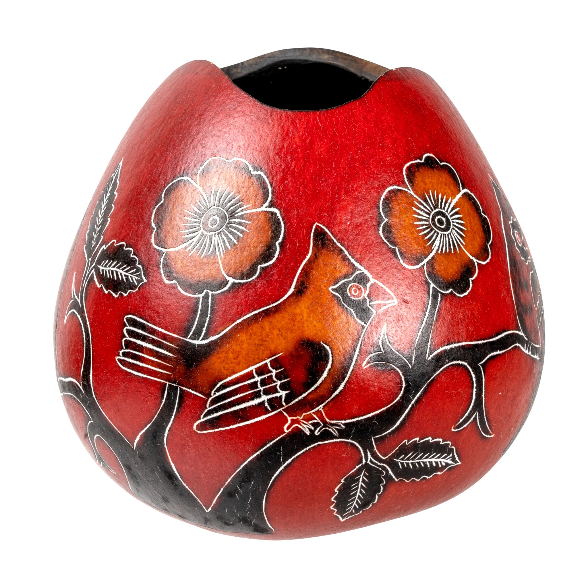 Cardinals - Medium Gourd Bowl