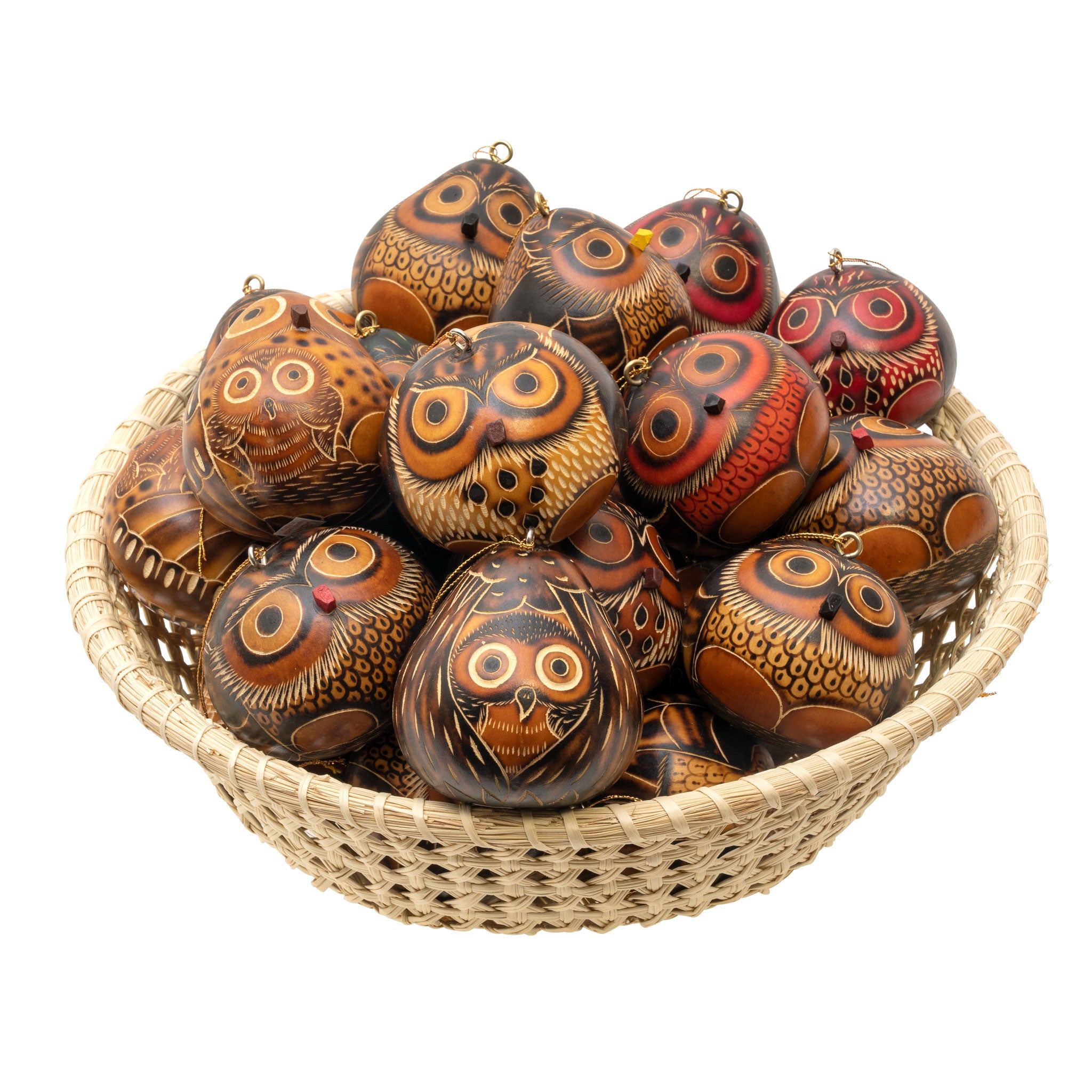 Owls Mini Mix - Gourd Ornament (Sold in 20s)
