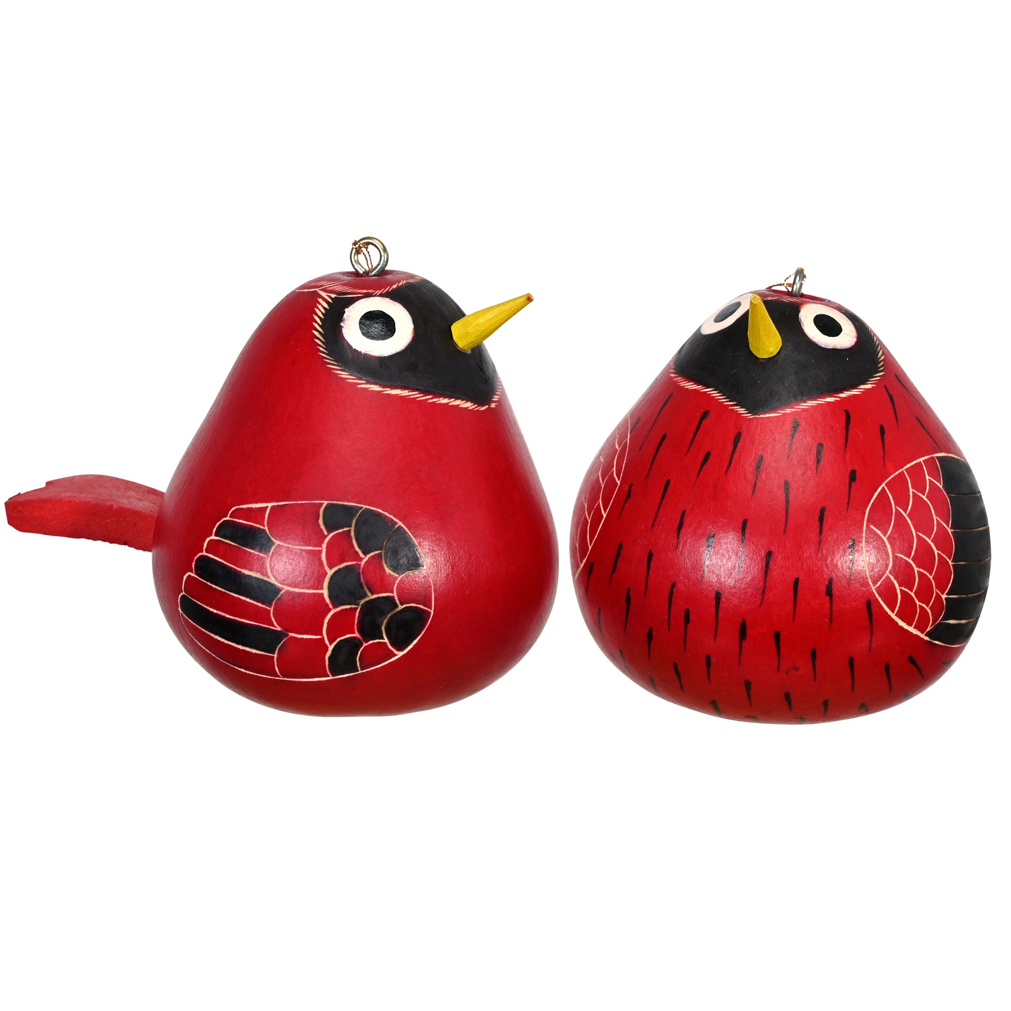 Cardinal Birdie - Gourd Ornament (sold in 6's)