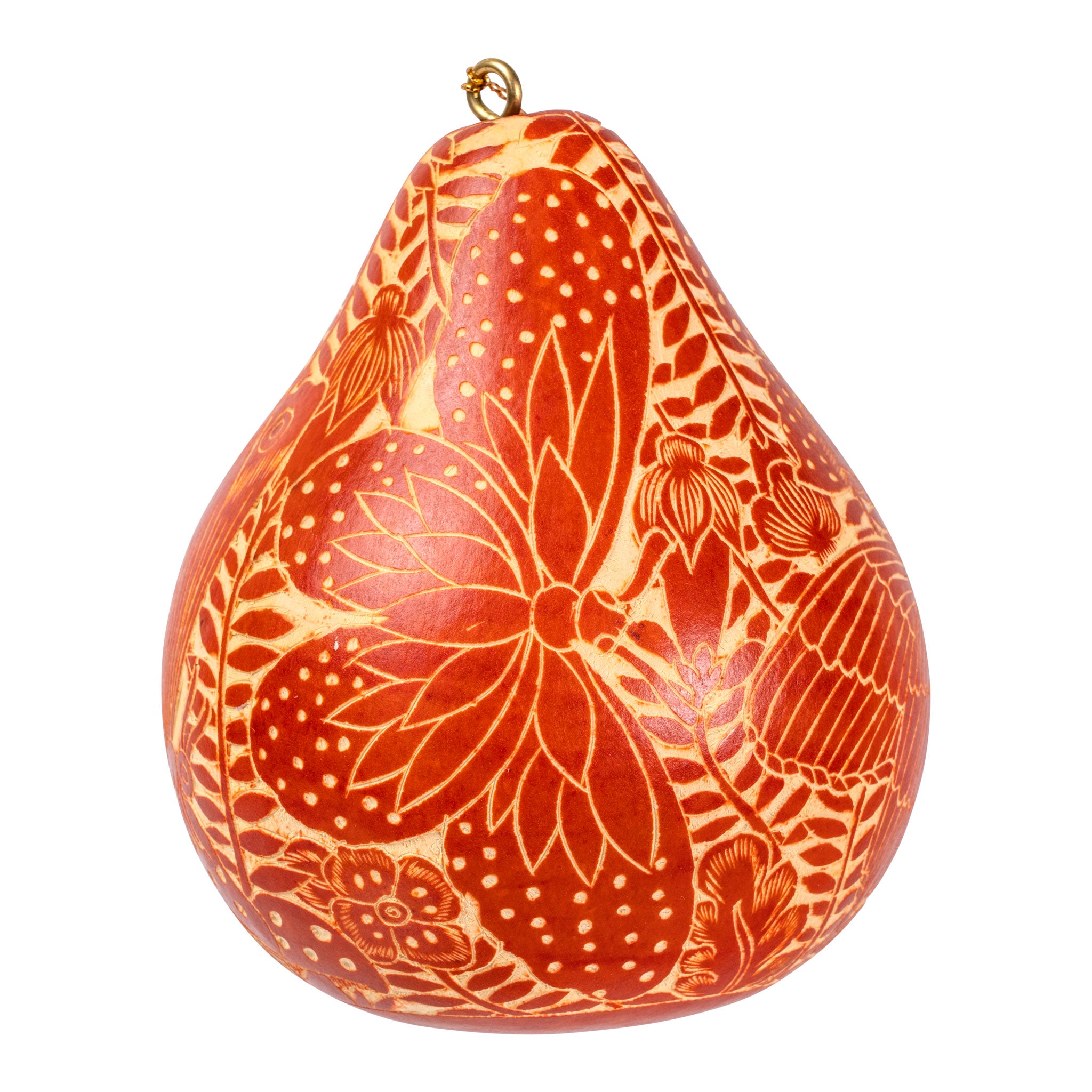 Tropical Butterflies - Mixed Colors - Gourd Ornament