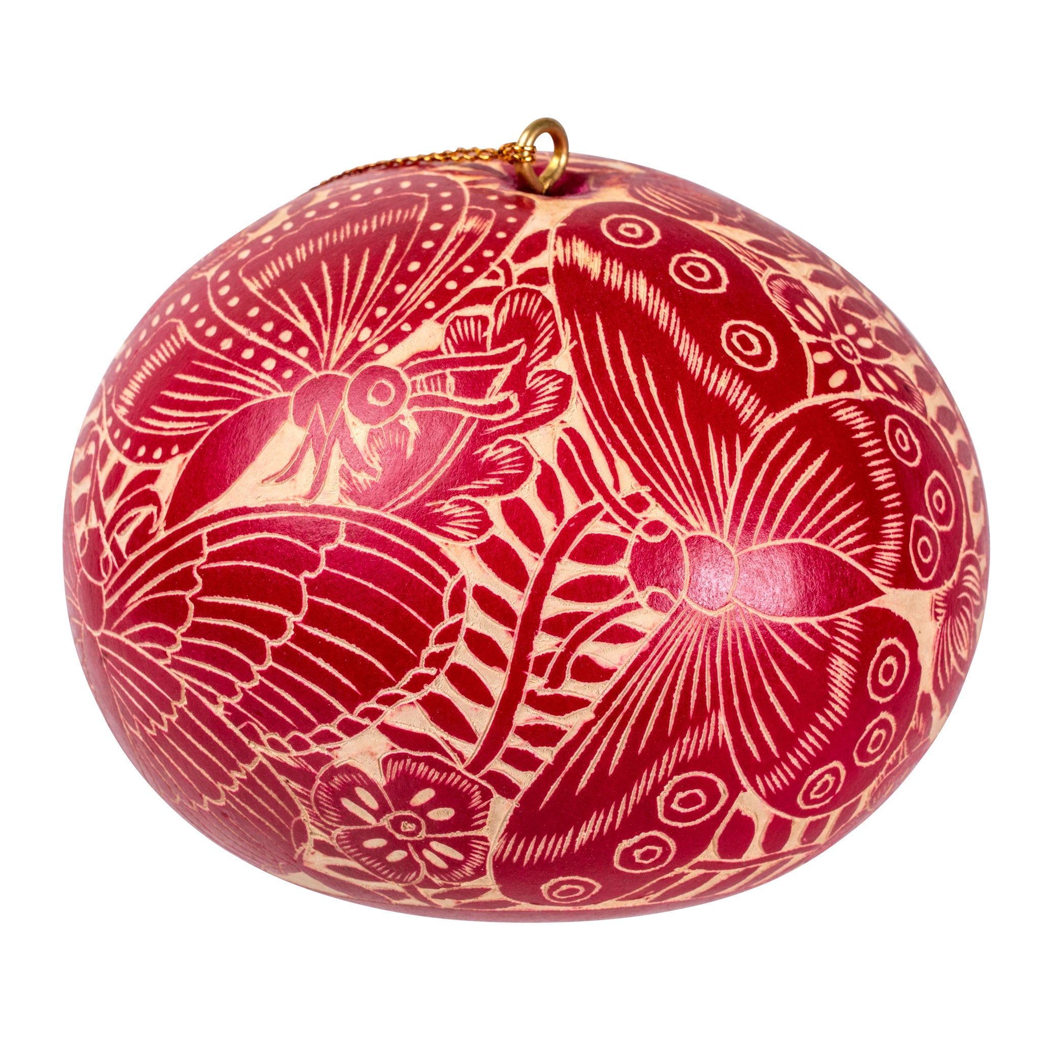 Tropical Butterflies - Mixed Colors - Gourd Ornament