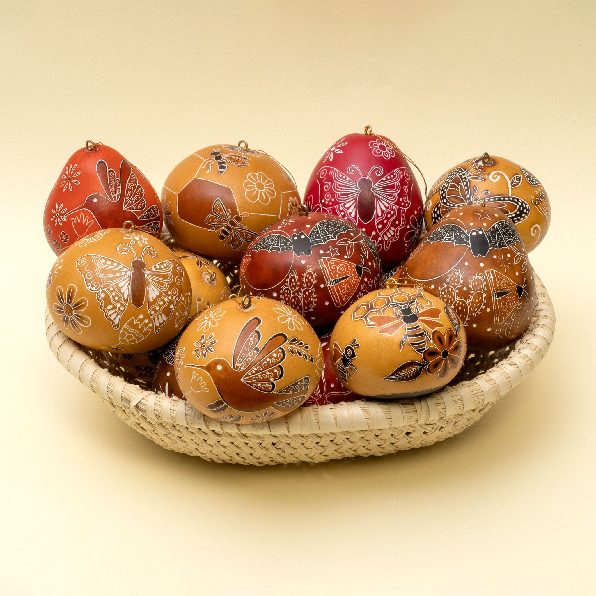 Pollinator Mix - Gourd Ornament