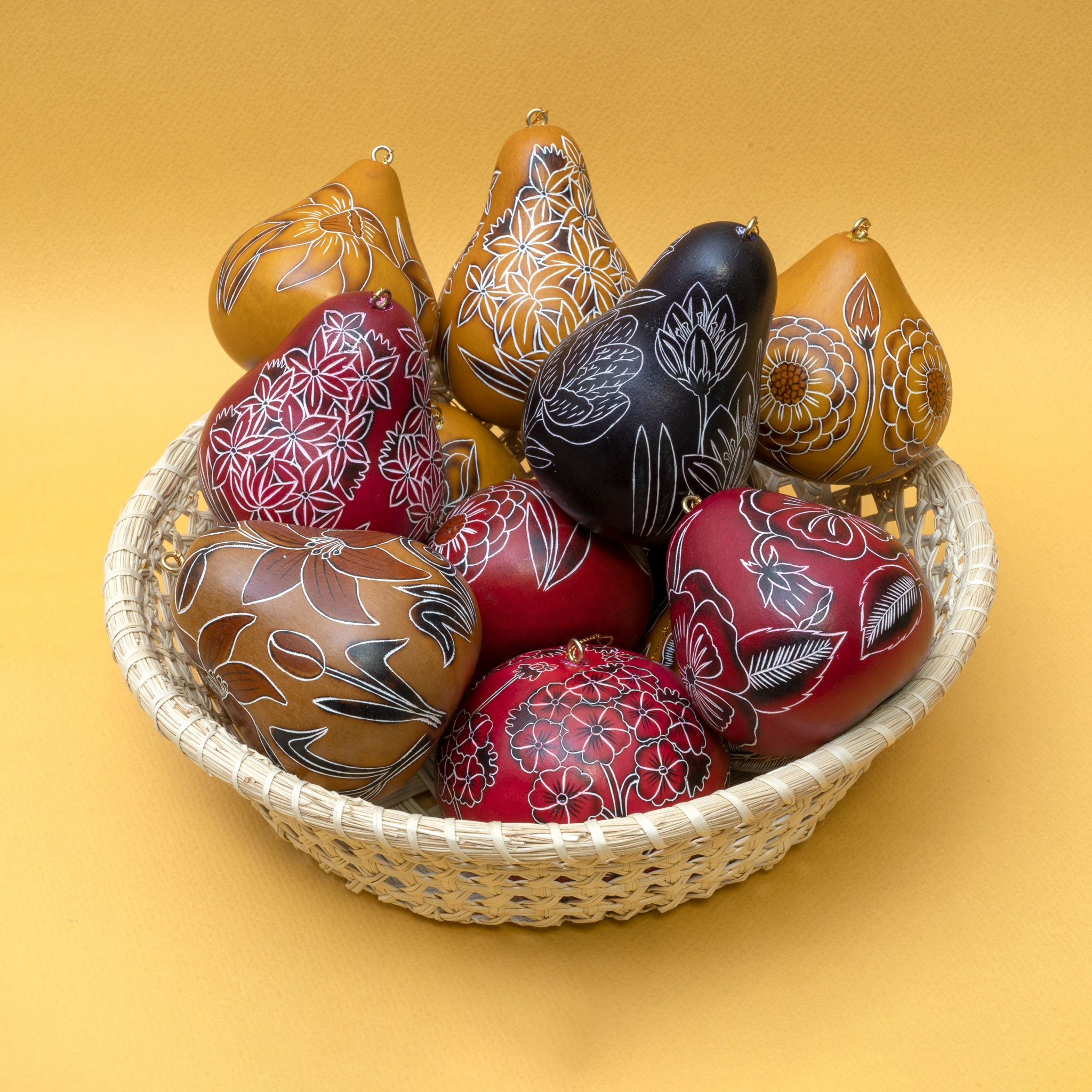 Flower Mix - Gourd Ornament (sold in 12's)