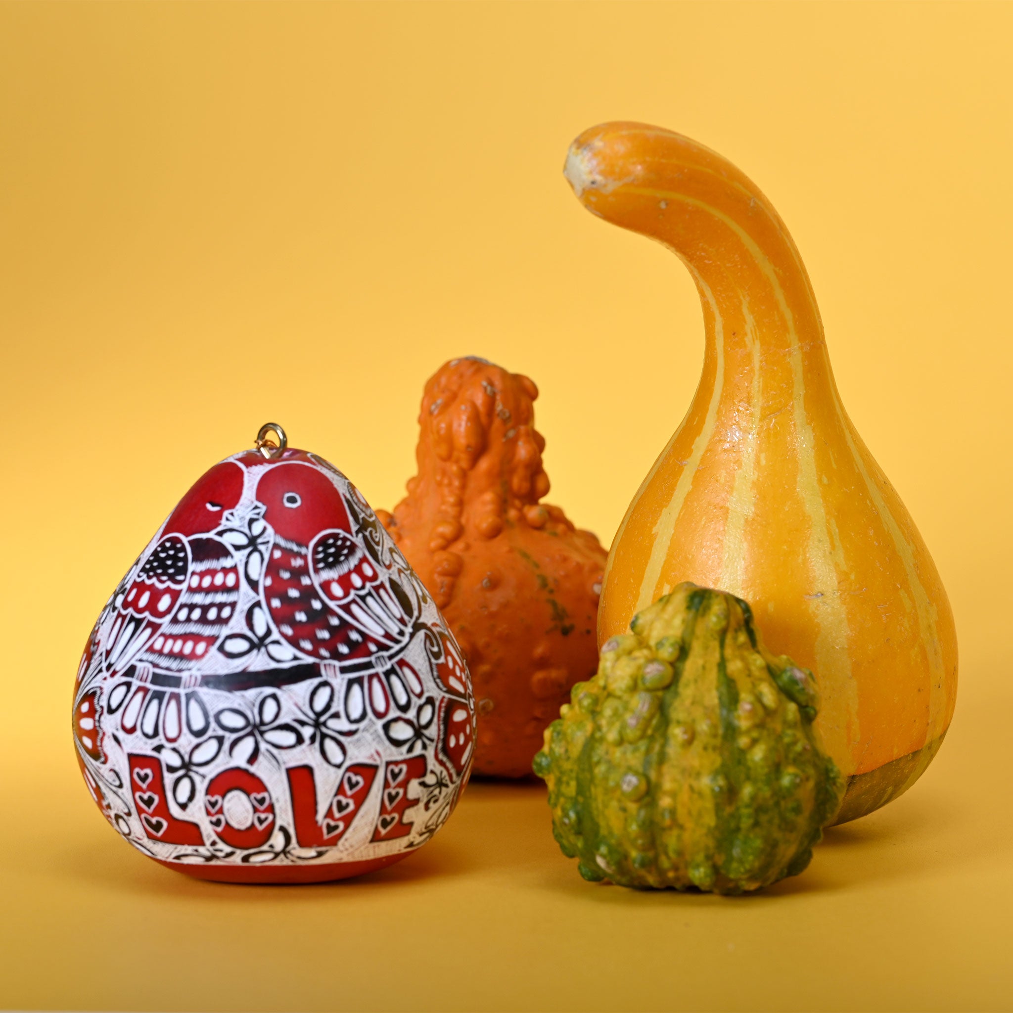Love Birds - Gourd Ornament