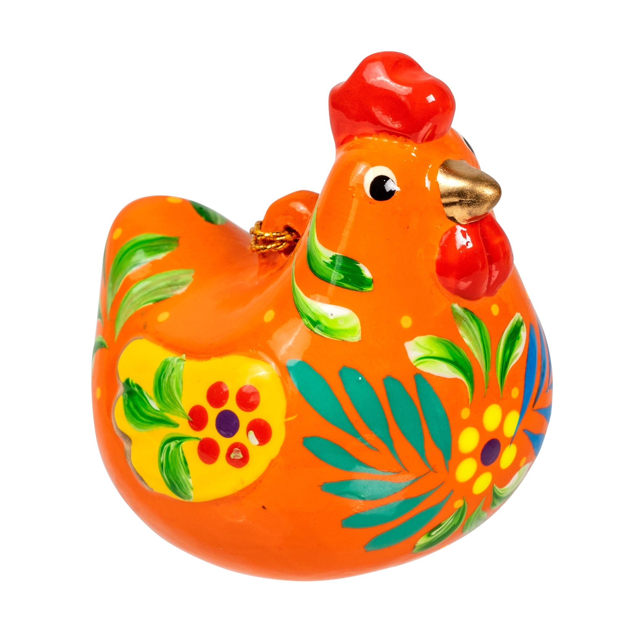 Hen - Confetti Ceramic Ornament