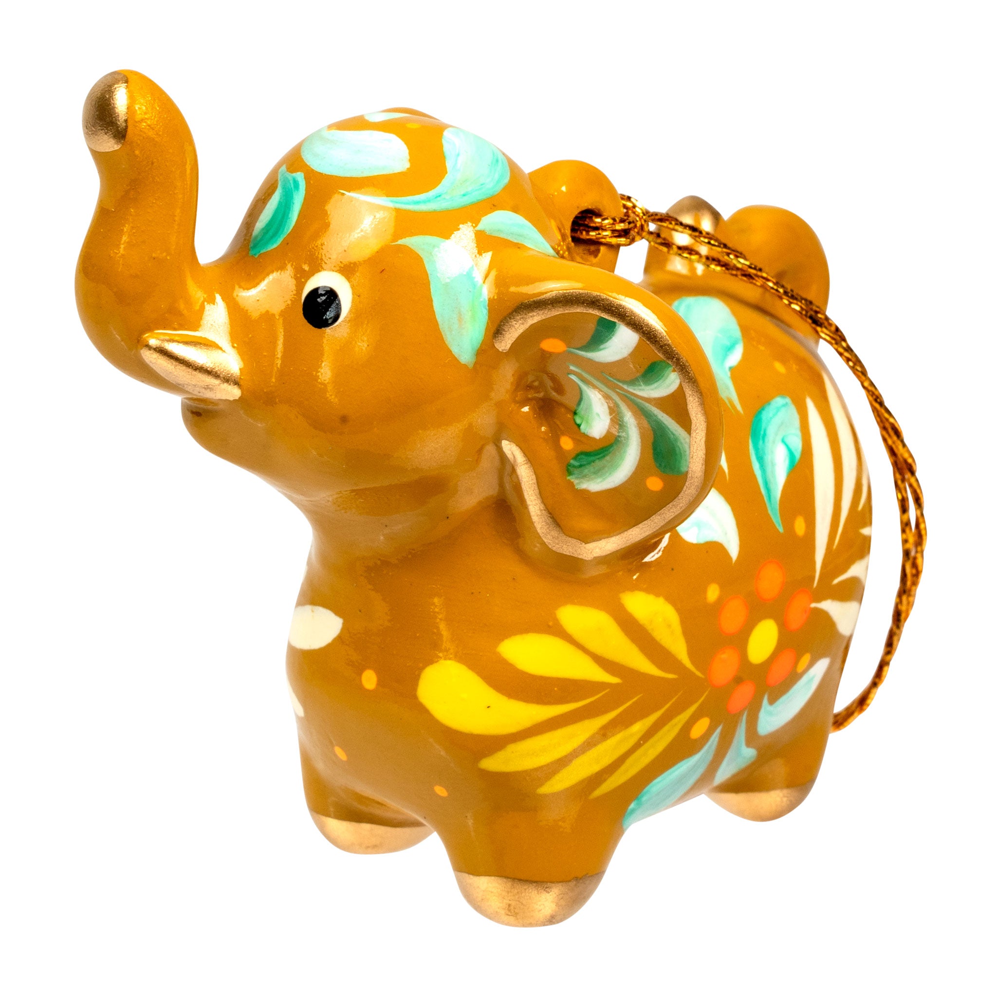 Elephant - Confetti Ceramic Ornament