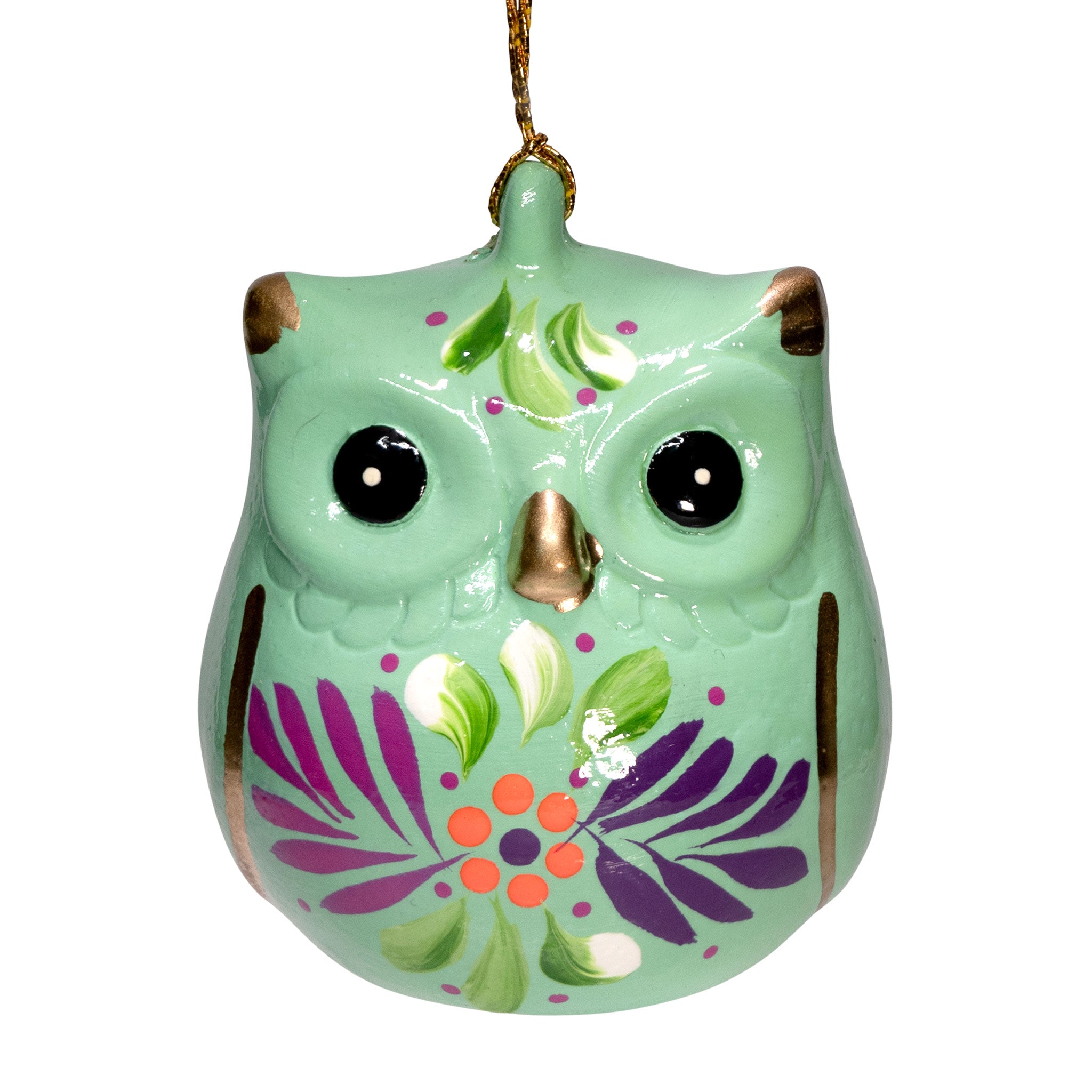 Owl - Confetti Ceramic Ornament