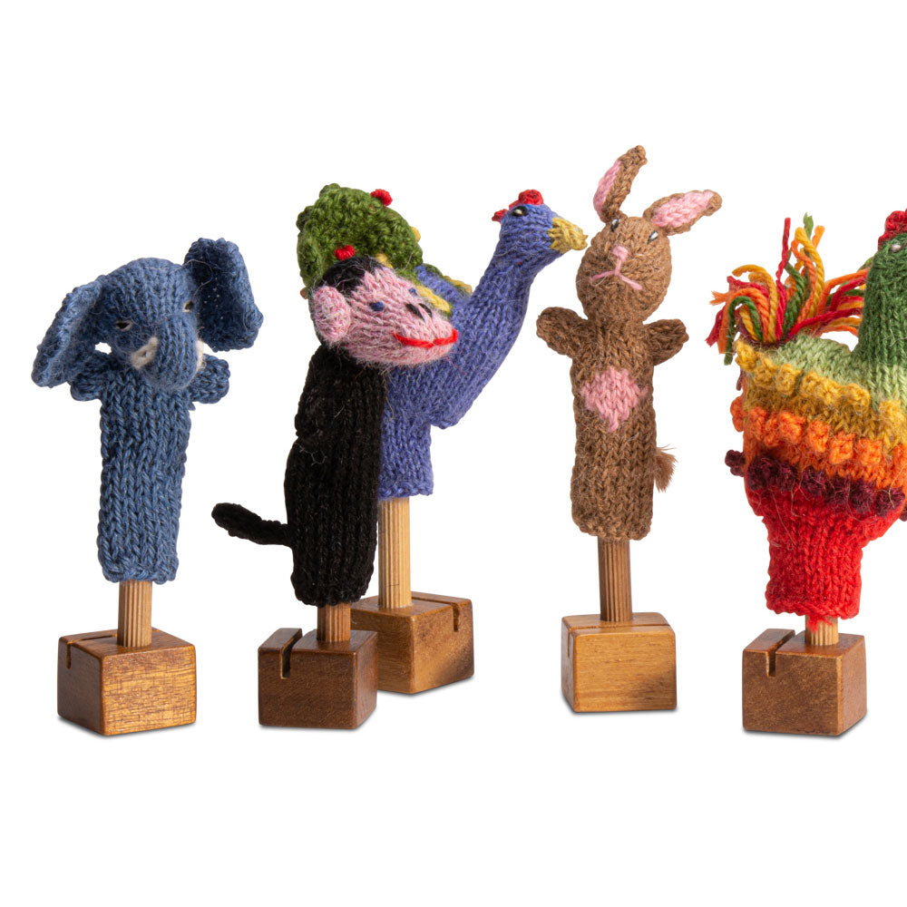 Animal Mix Alpaca Finger Puppets (sold in 100's)
