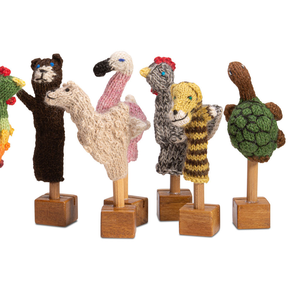 Animal Mix Alpaca Wool Finger Puppets (sold in 100's)